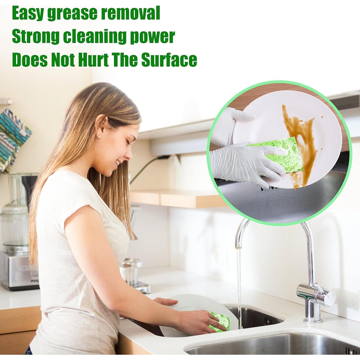 12 Esponjas de Cocina VUKOKU Reutilizables Ecológicas Multiusos