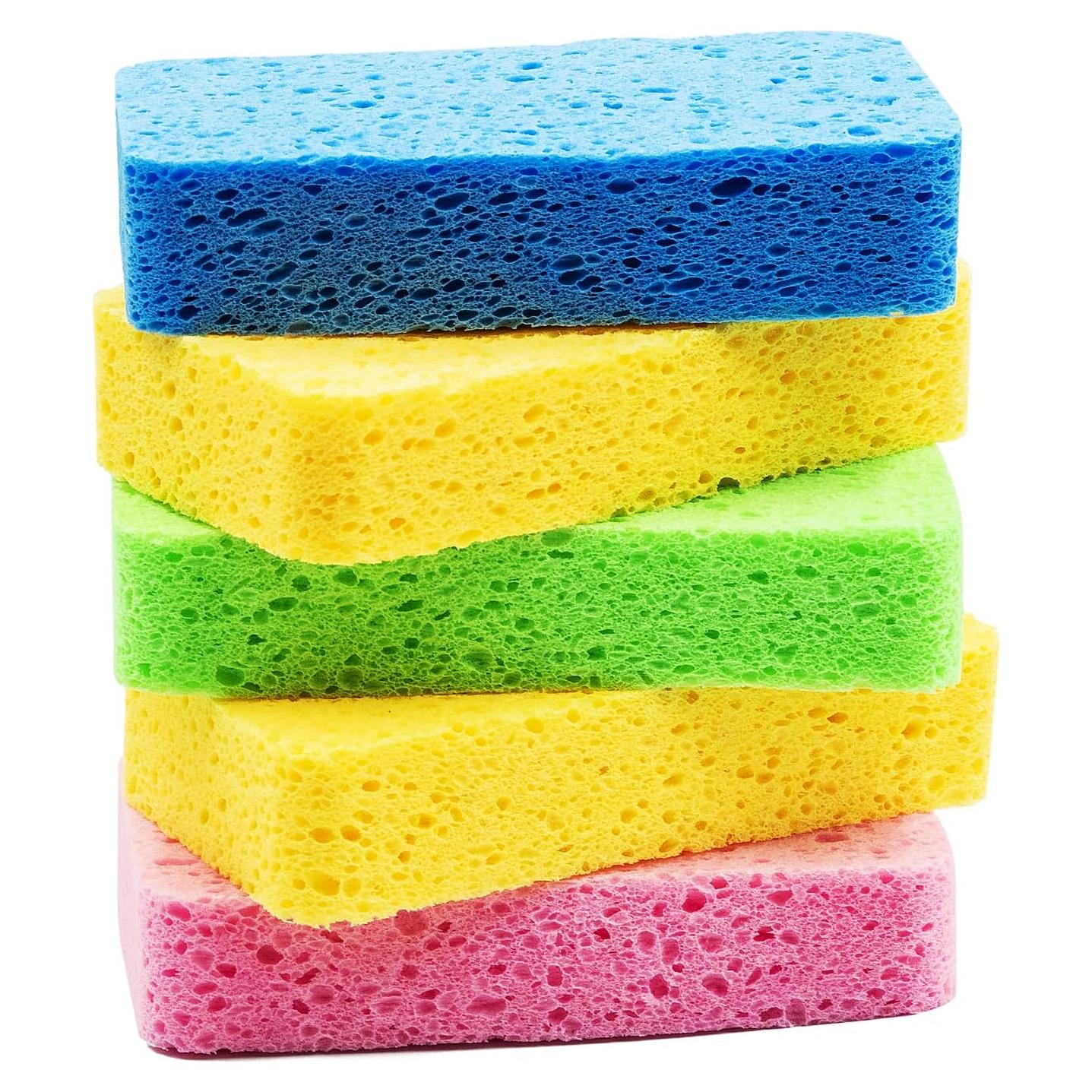 Esponjas de Celulosa Temede - 5 Piezas, 14x7.6x3 cm, Multiusos