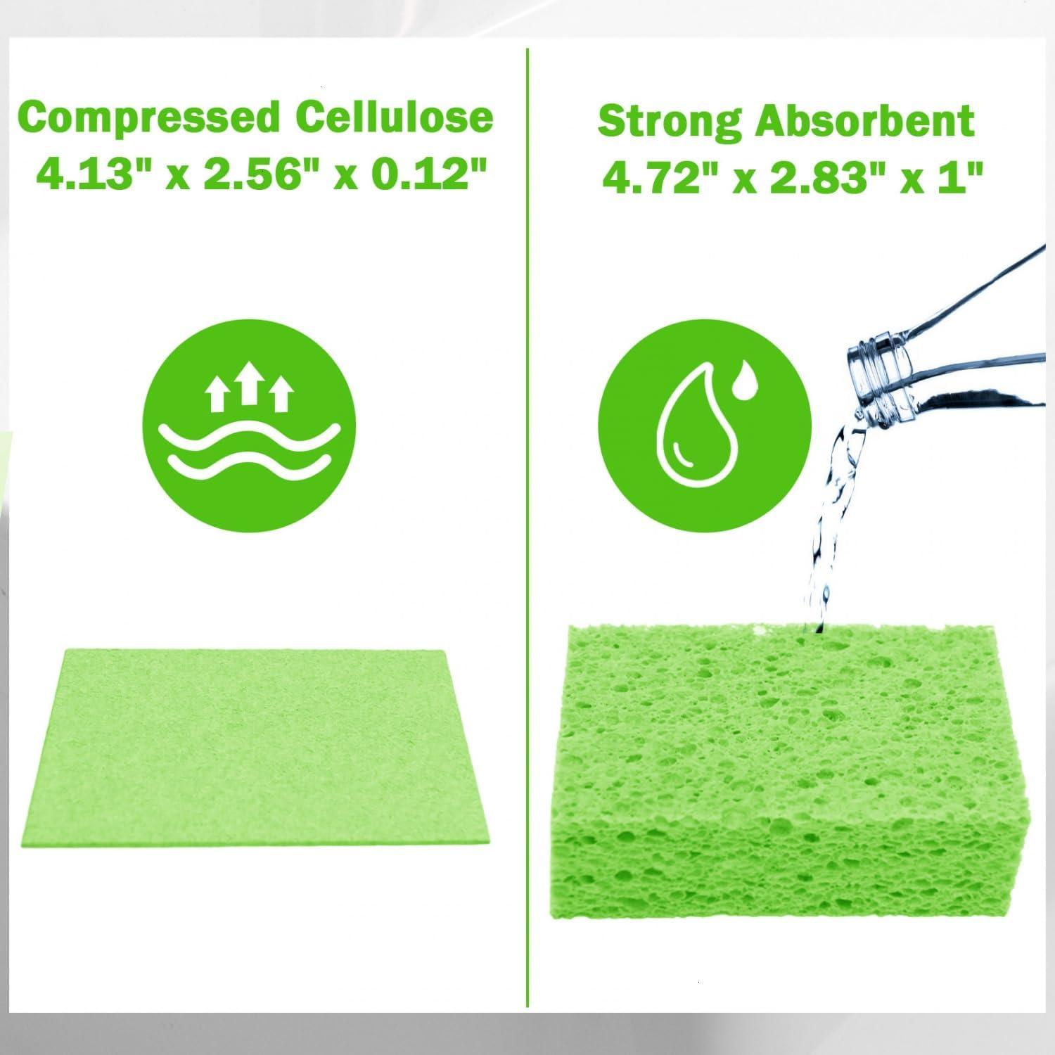 Esponjas de Cocina YoleShy 24 Piezas Celulosa Natural Reutilizables