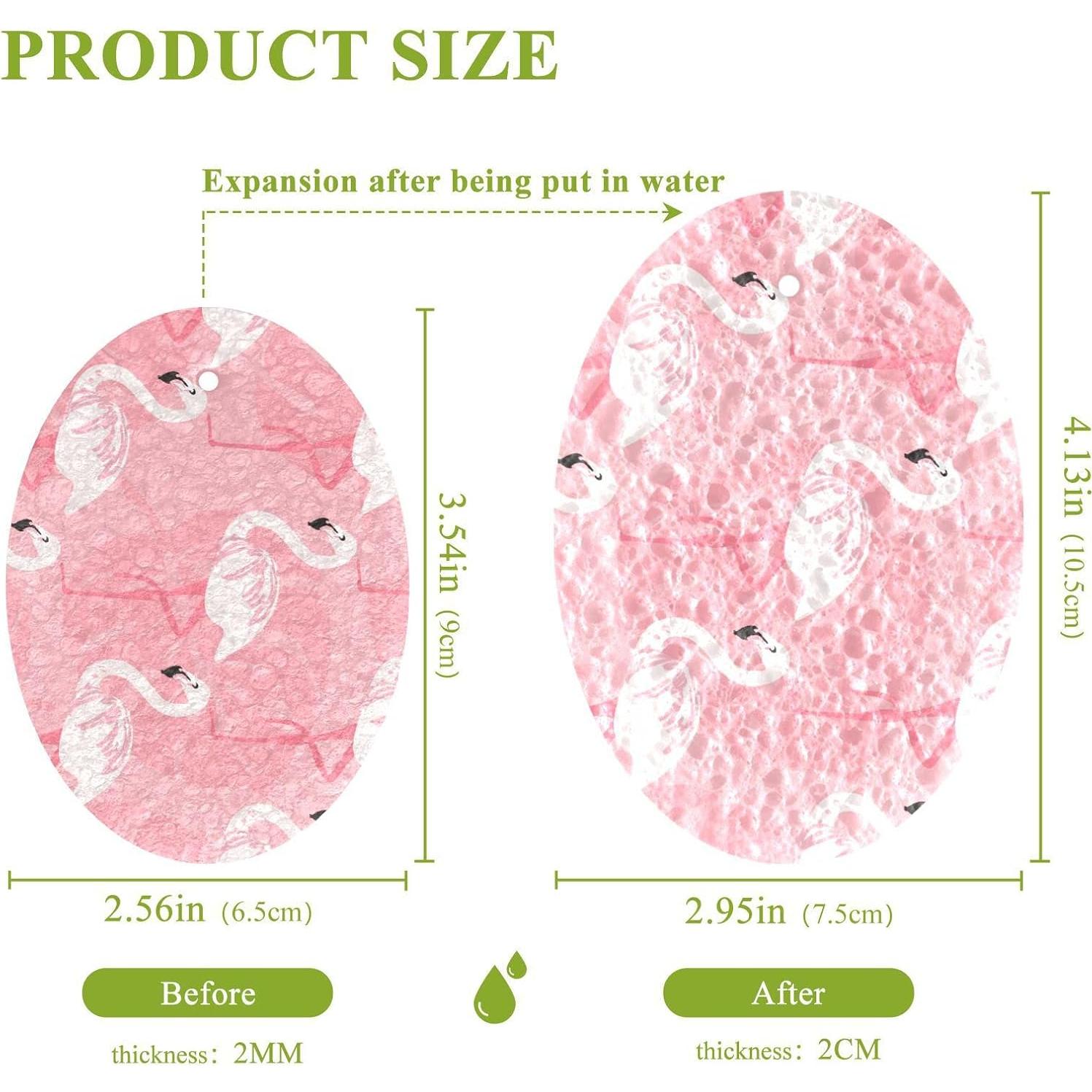 Esponjas de Fregar Kigai 3 Piezas Rosa Ovaladas 9x6.5 cm