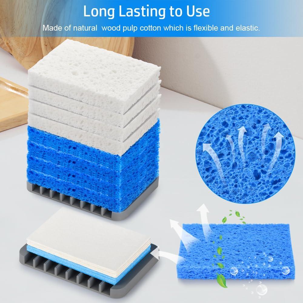 Esponjas de Cocina Mcyye 8 Piezas Comprimidas Biodegradables