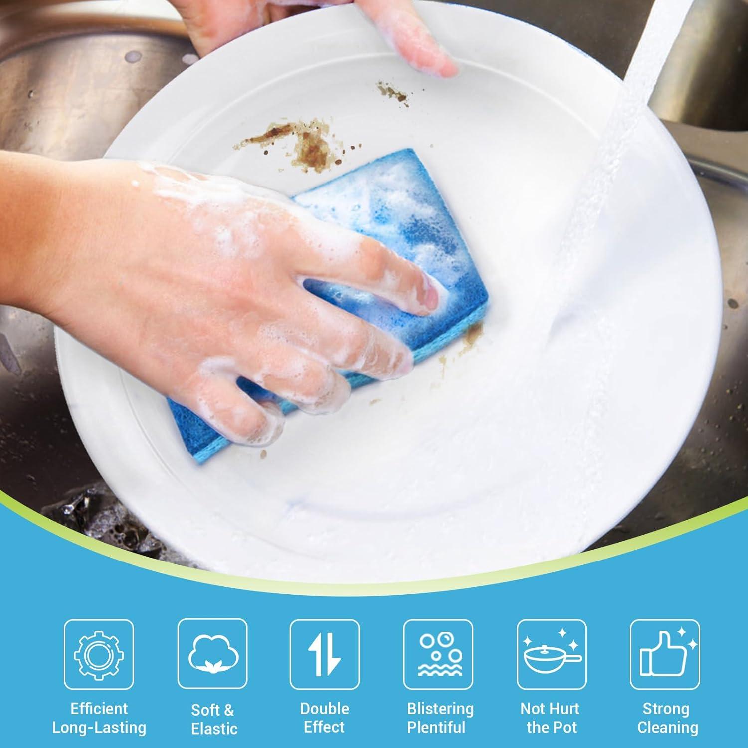 Esponjas de Limpieza AIDEA Sin Rayones - 24 Unidades, 380g