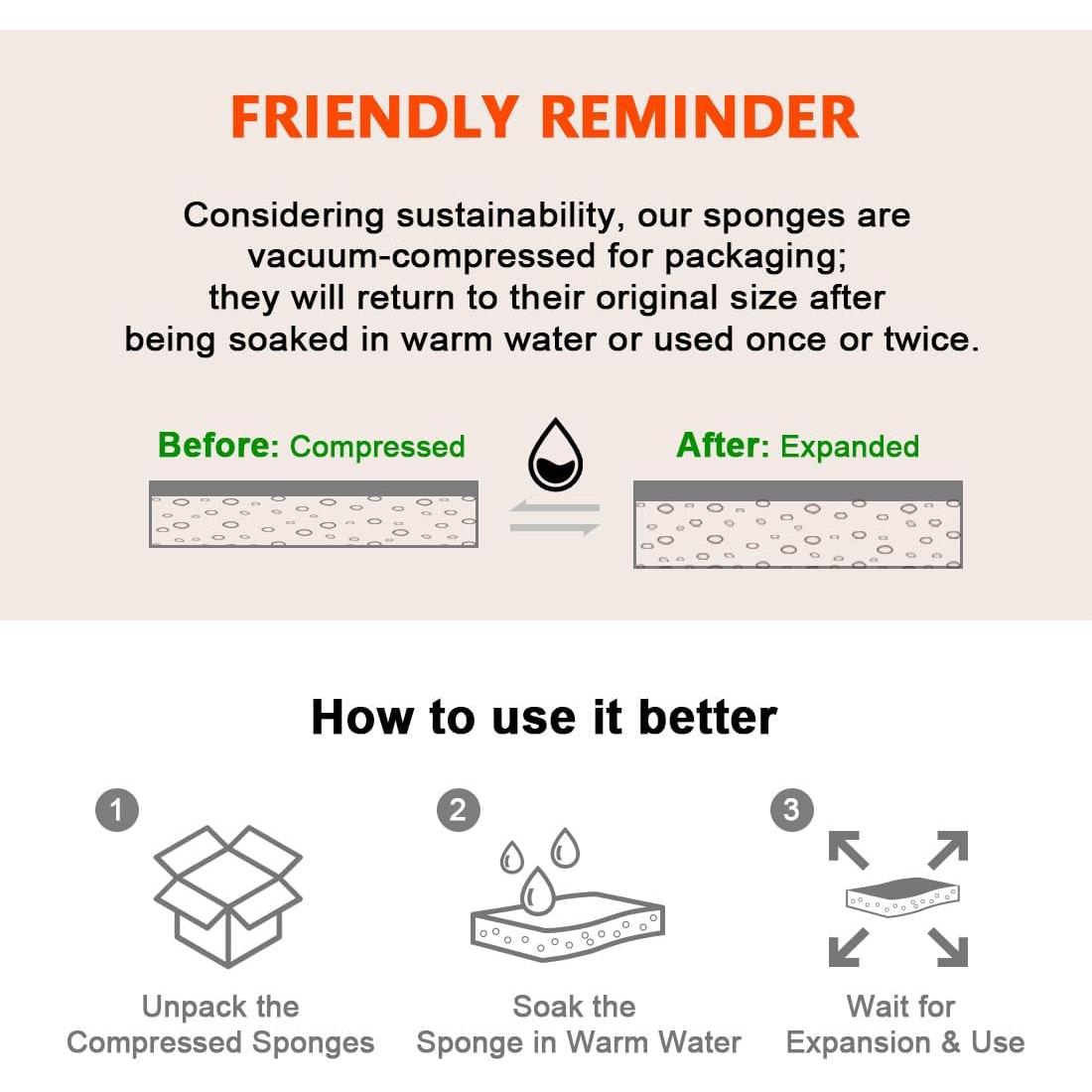 Esponjas de Limpieza AIDEA Sin Rayones - 24 Unidades, 380g