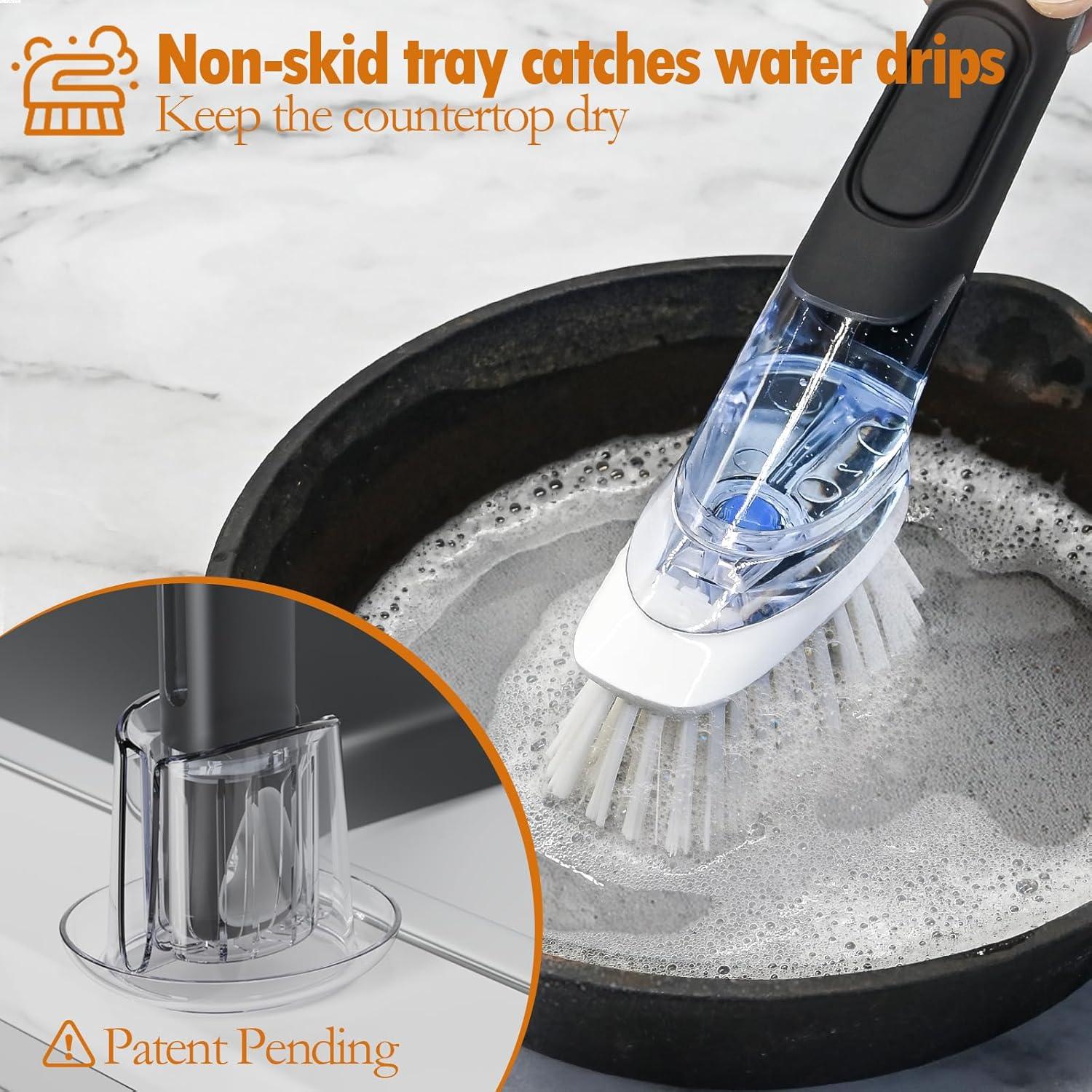 Juego de Cepillos de Platos RIMAY con Dispensador y Recambios