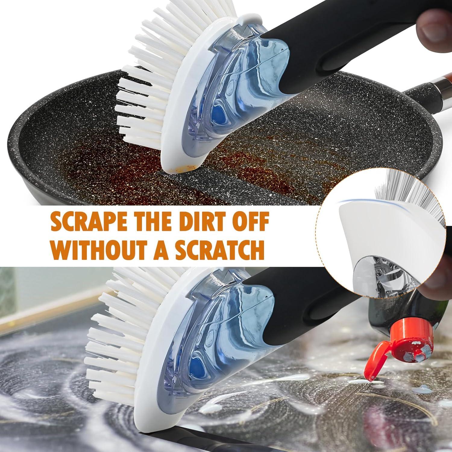 Juego de Cepillos de Platos RIMAY con Dispensador y Recambios