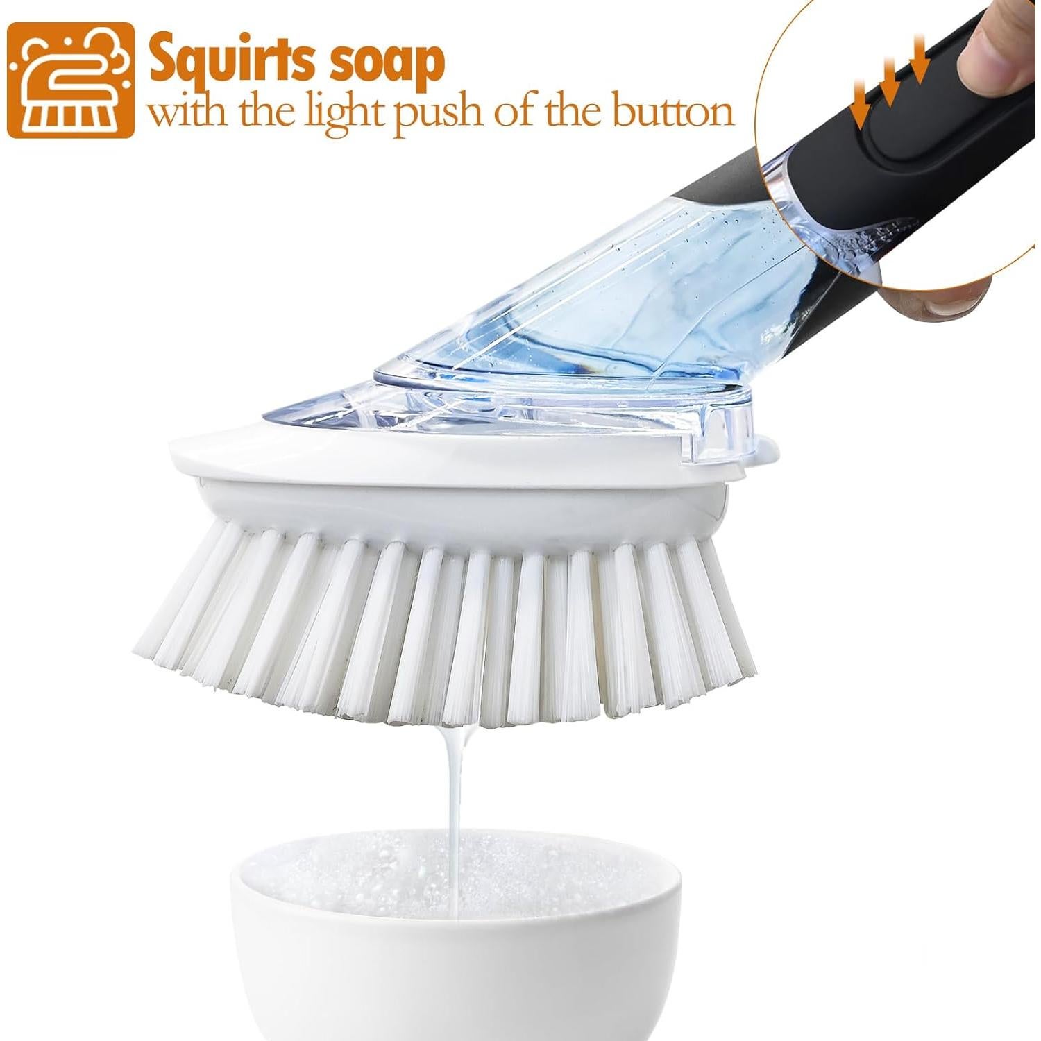 Juego de Cepillos de Platos RIMAY con Dispensador y Recambios