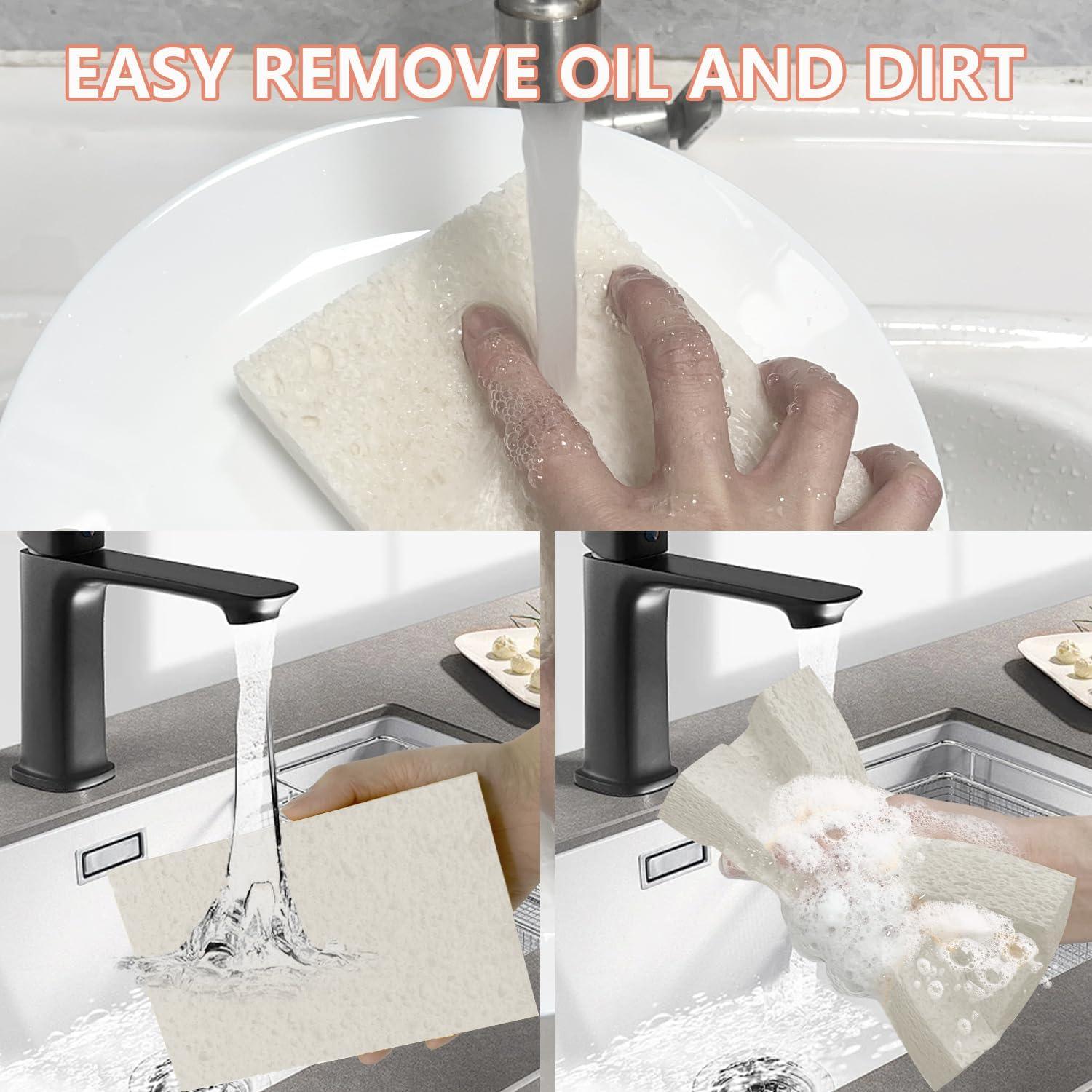 Esponjas de Celulosa Spunspon 10x15cm 6 Paquetes Blancas