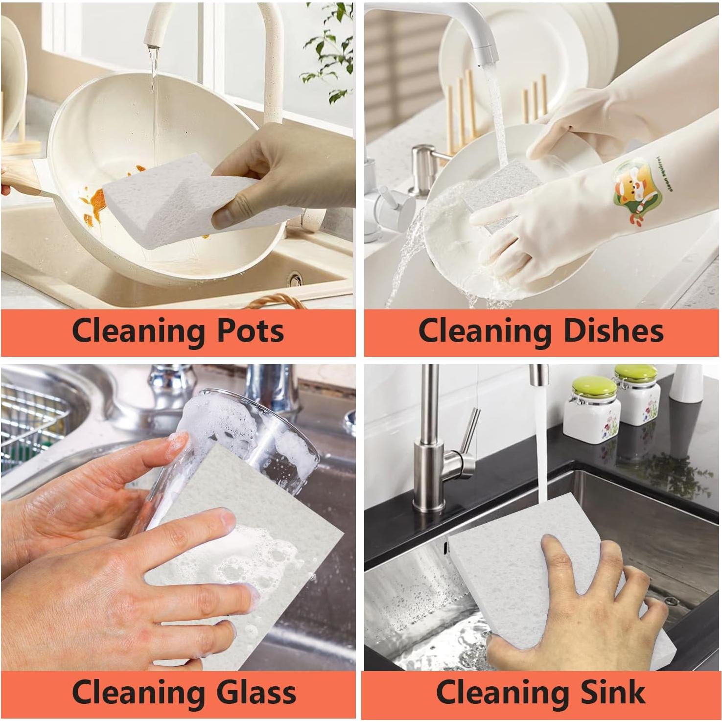 Esponjas de Celulosa Spunspon 10x15cm 6 Paquetes Blancas