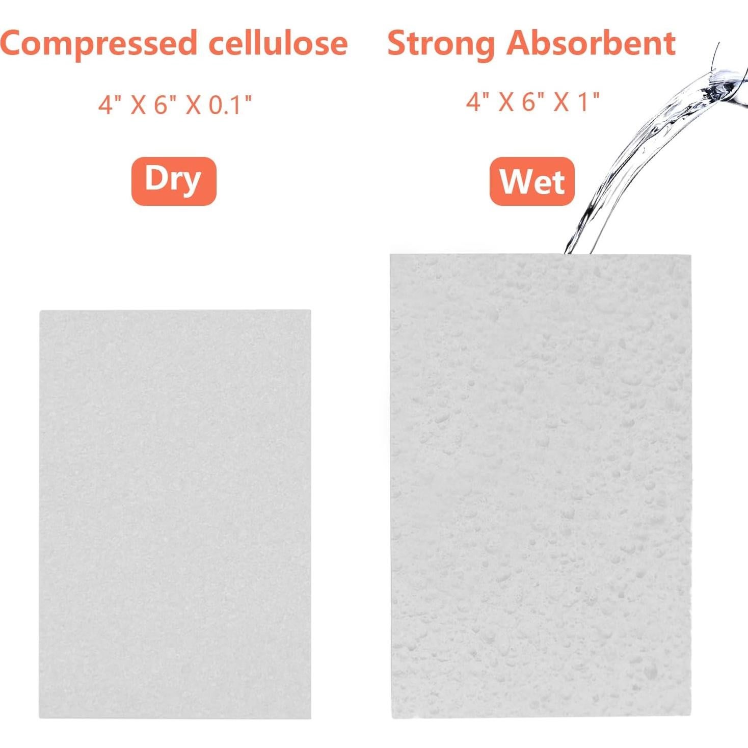 Esponjas de Celulosa Spunspon 10x15cm 6 Paquetes Blancas