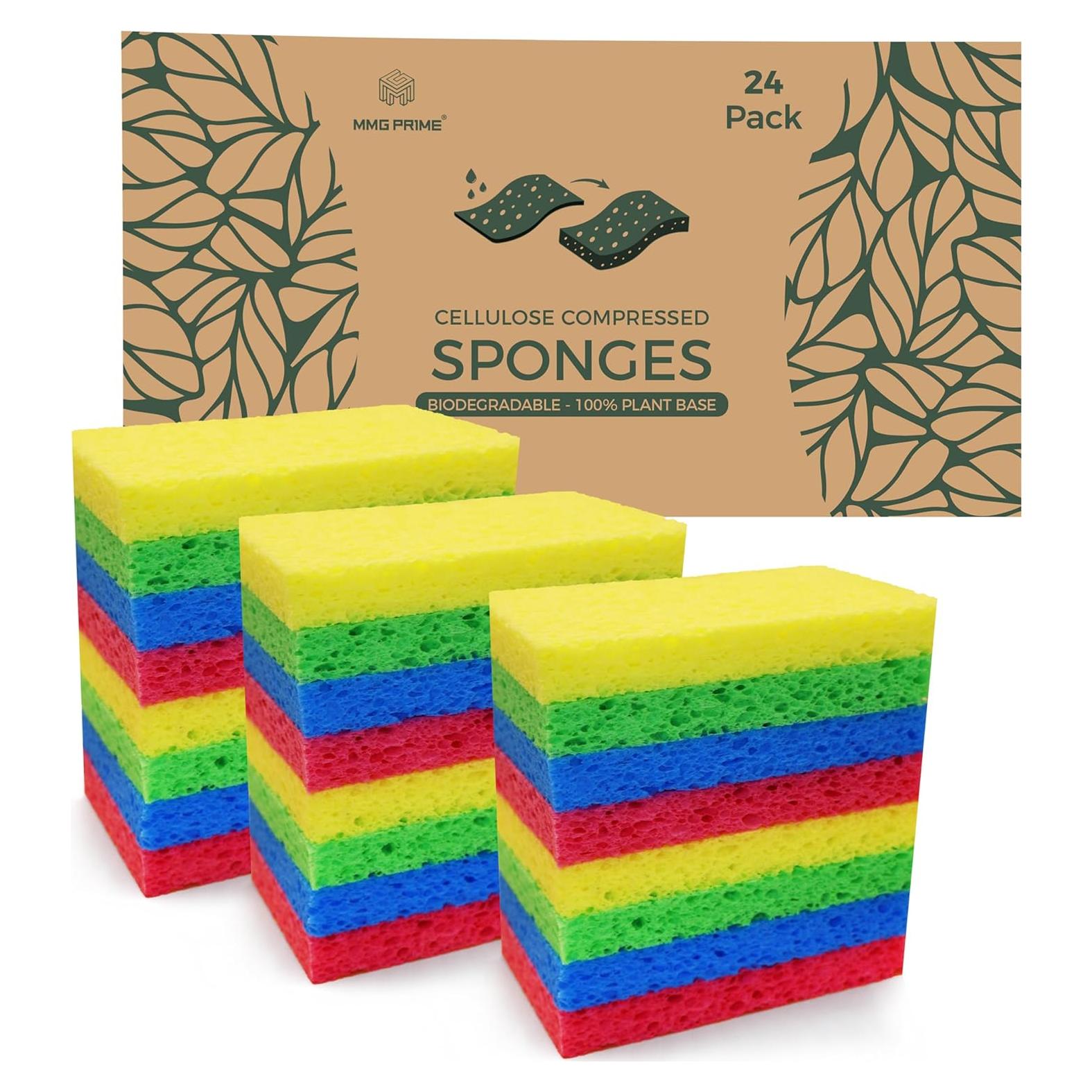Esponjas de Cocina MMG Prime - 24 Esponjas Naturales Biodegradables