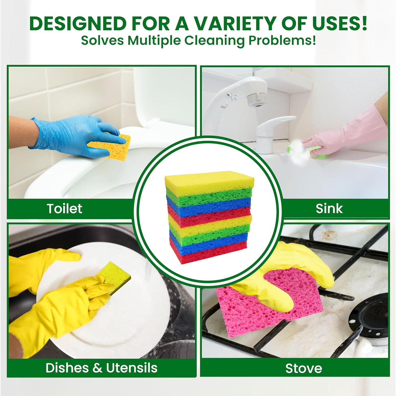 Esponjas de Cocina MMG Prime - 24 Esponjas Naturales Biodegradables