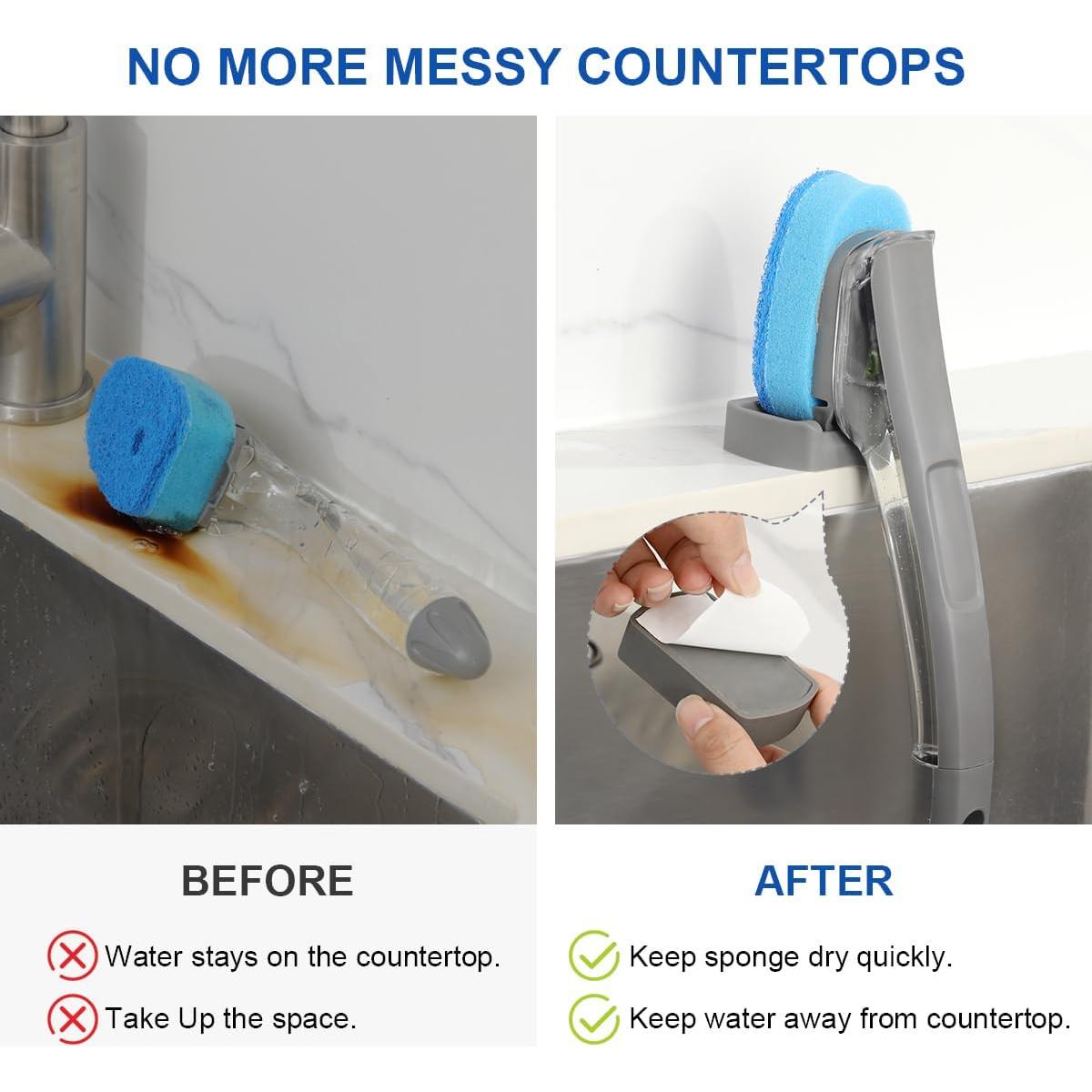 Soporte para Varita de Platos LANMU con Drenaje Automático - Gris