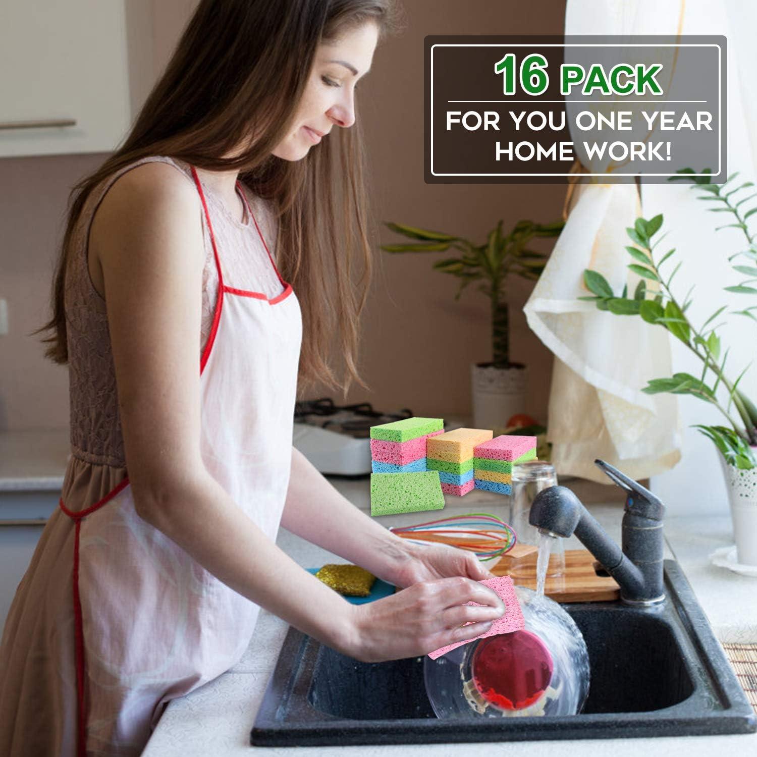 Esponjas de Limpieza Biodegradables PANYEE - Paquete de 16