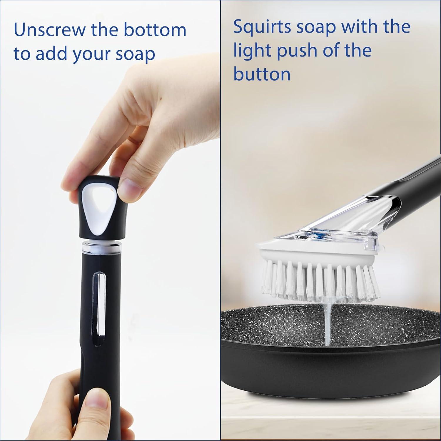 Cepillo dispensador de jabón RIMAY con cabezal reemplazable