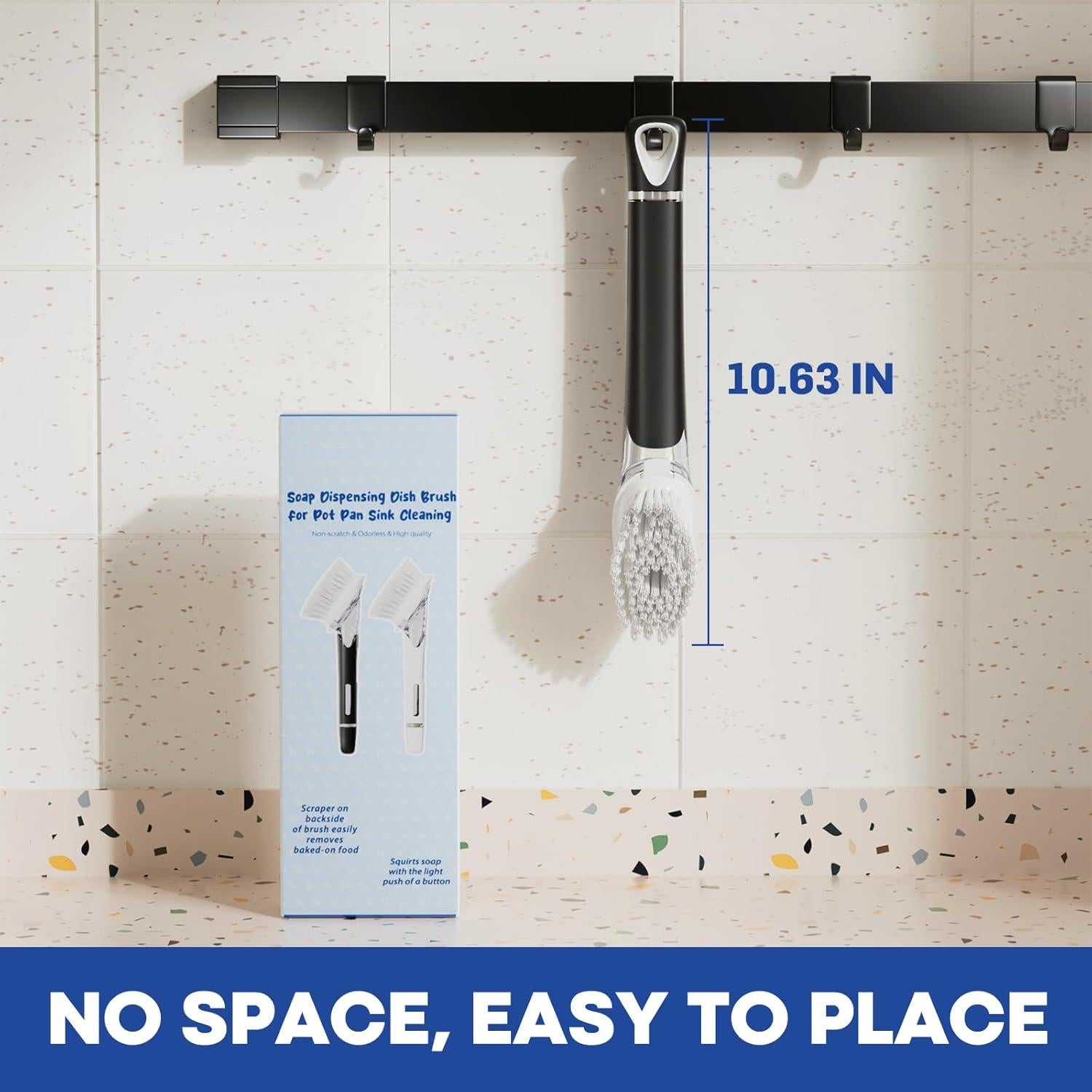 Cepillo dispensador de jabón RIMAY con cabezal reemplazable