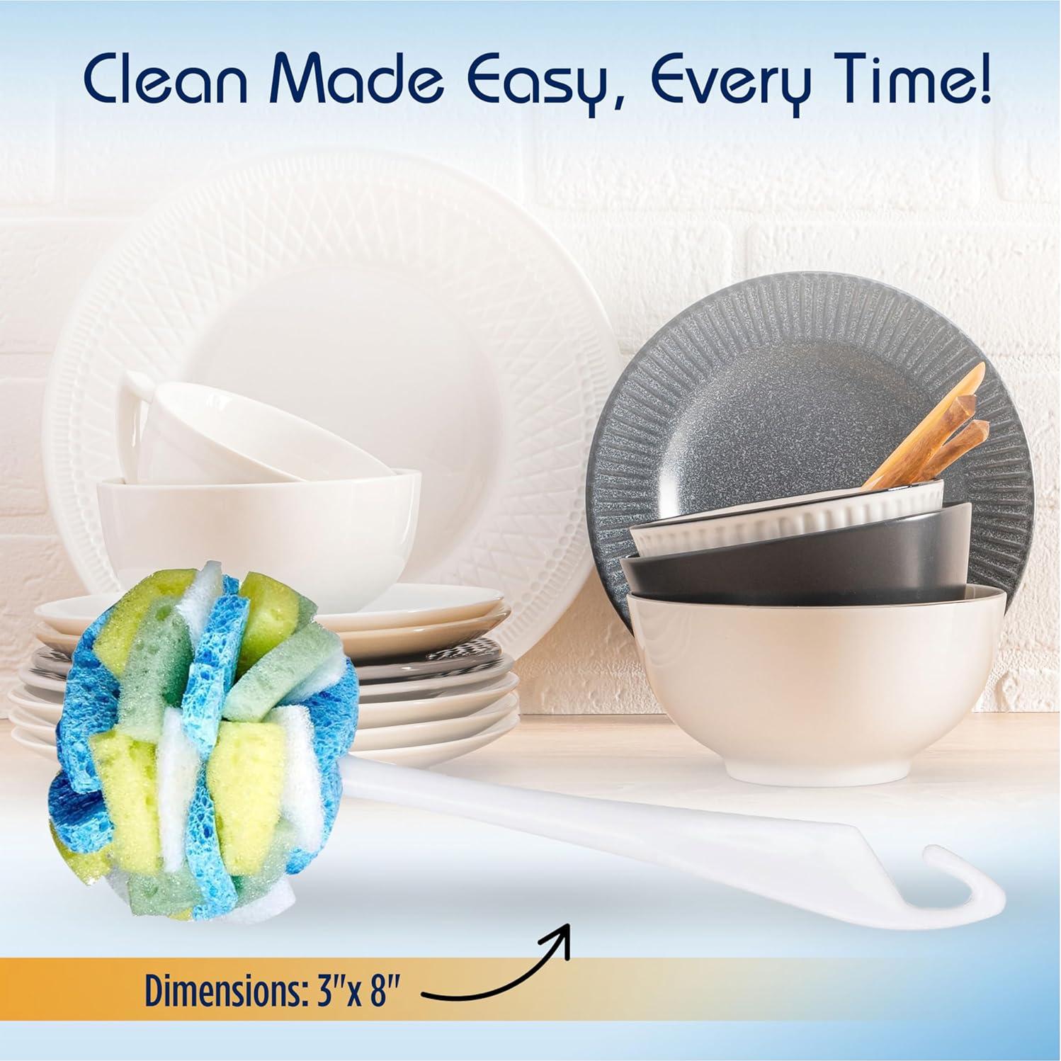 Esponja de Limpieza Multicolor Compac Home Dish Wand Plus 6 Unidades