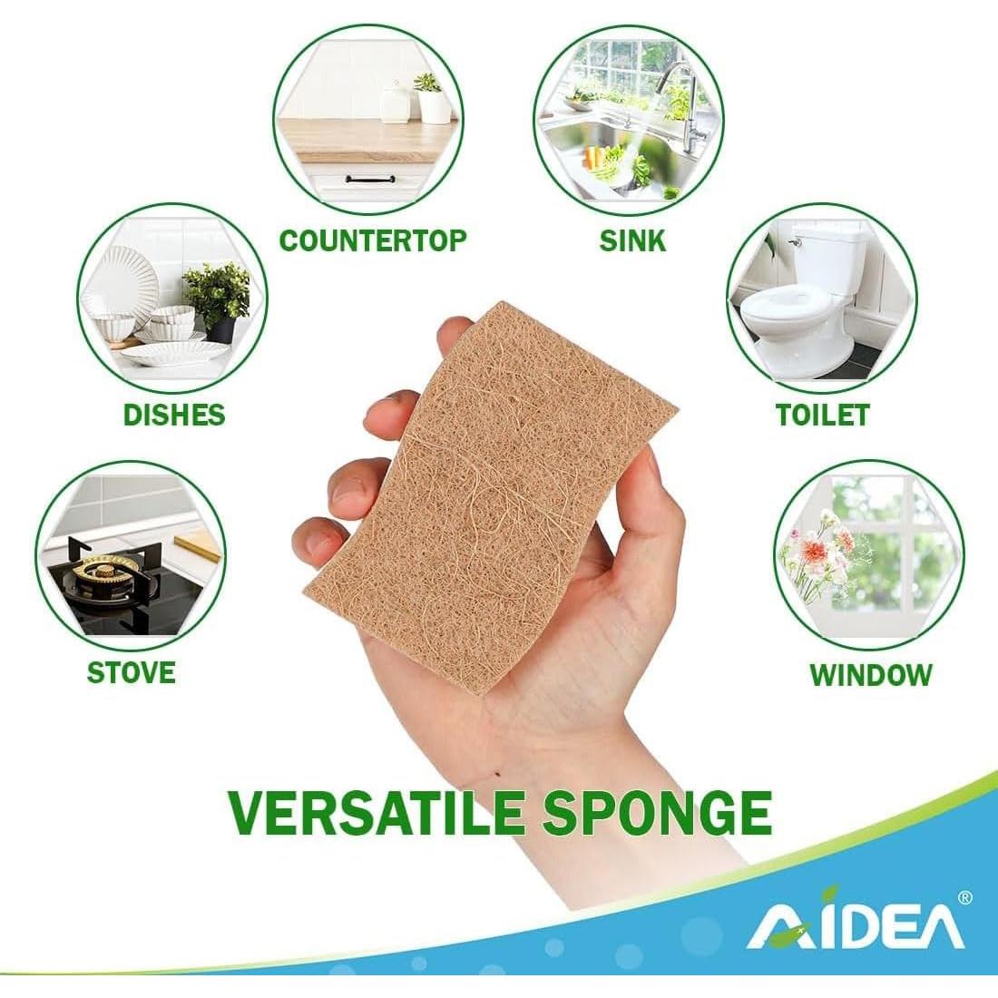 Esponjas de Limpieza AIDEA 24 Unidades Sin Rayar - Celulosa Natural