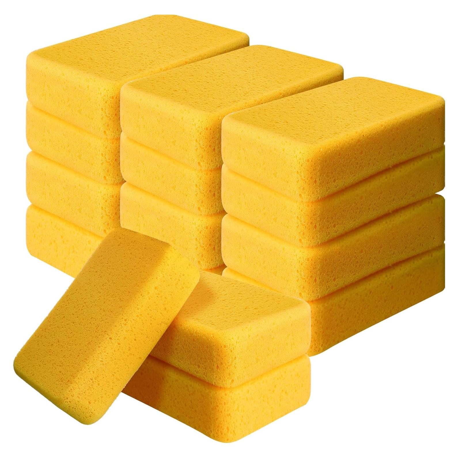 Esponjas de Limpieza Tioncy 12 Pcs 19x14x5 cm Amarillo
