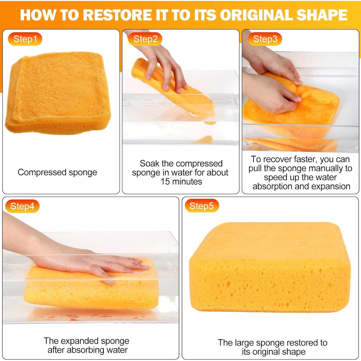 Esponjas de Limpieza Tioncy 12 Pcs 19x14x5 cm Amarillo