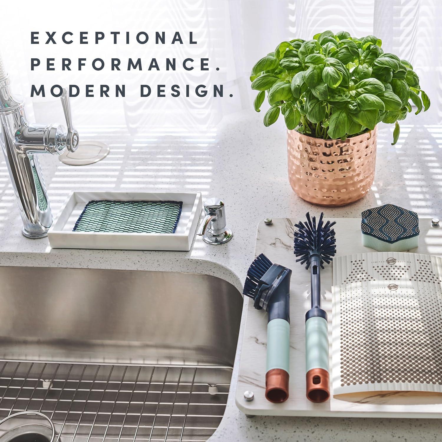 Cepillo de Platos Scotch-Brite BRiTE con Dispensador de Jabón