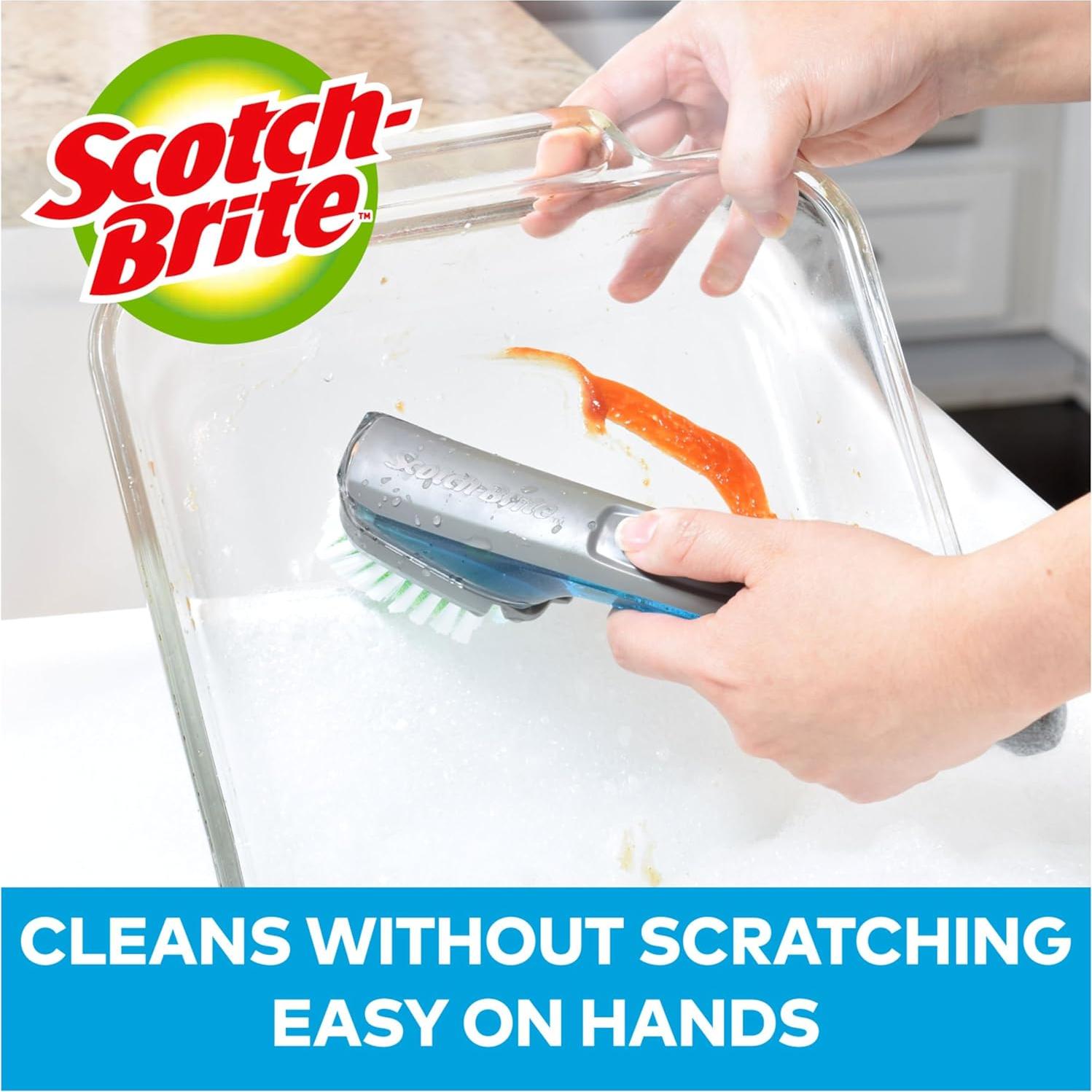 Cepillo de Platos Scotch-Brite con Control de Jabón Antibacteriano