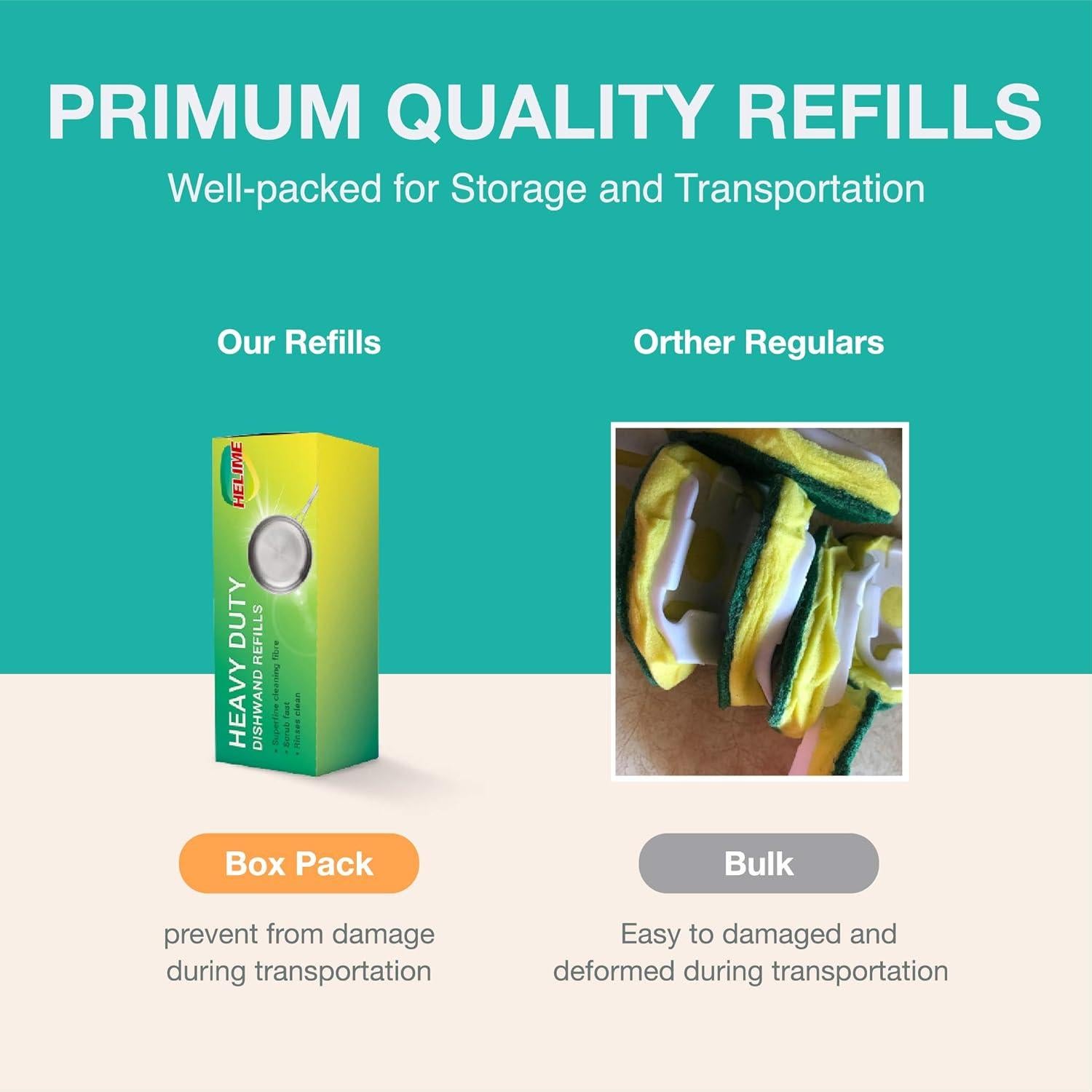 Recargas de Esponjas para Wand de Platos HELIME 12 Paquete