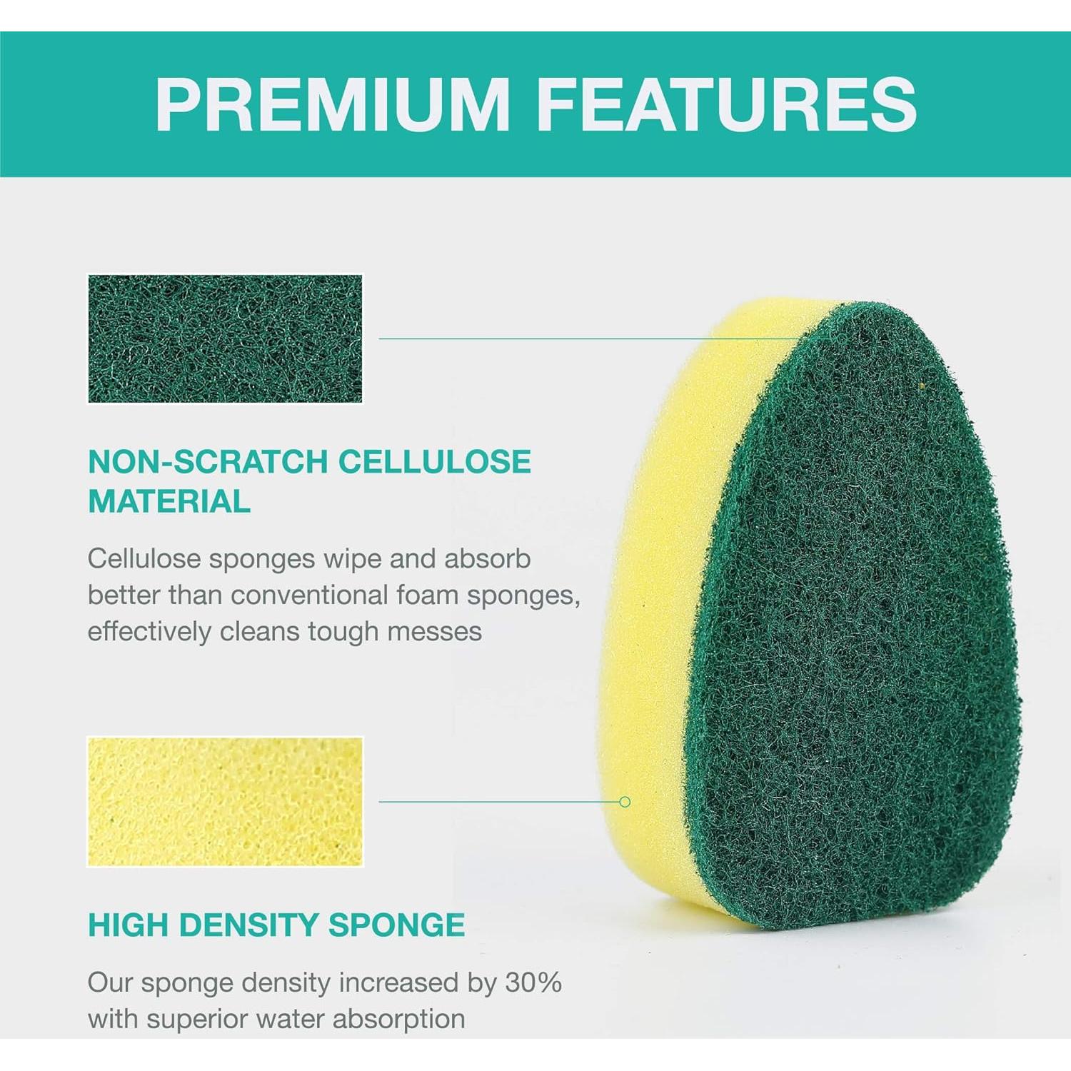 Recargas de Esponjas para Wand de Platos HELIME 12 Paquete