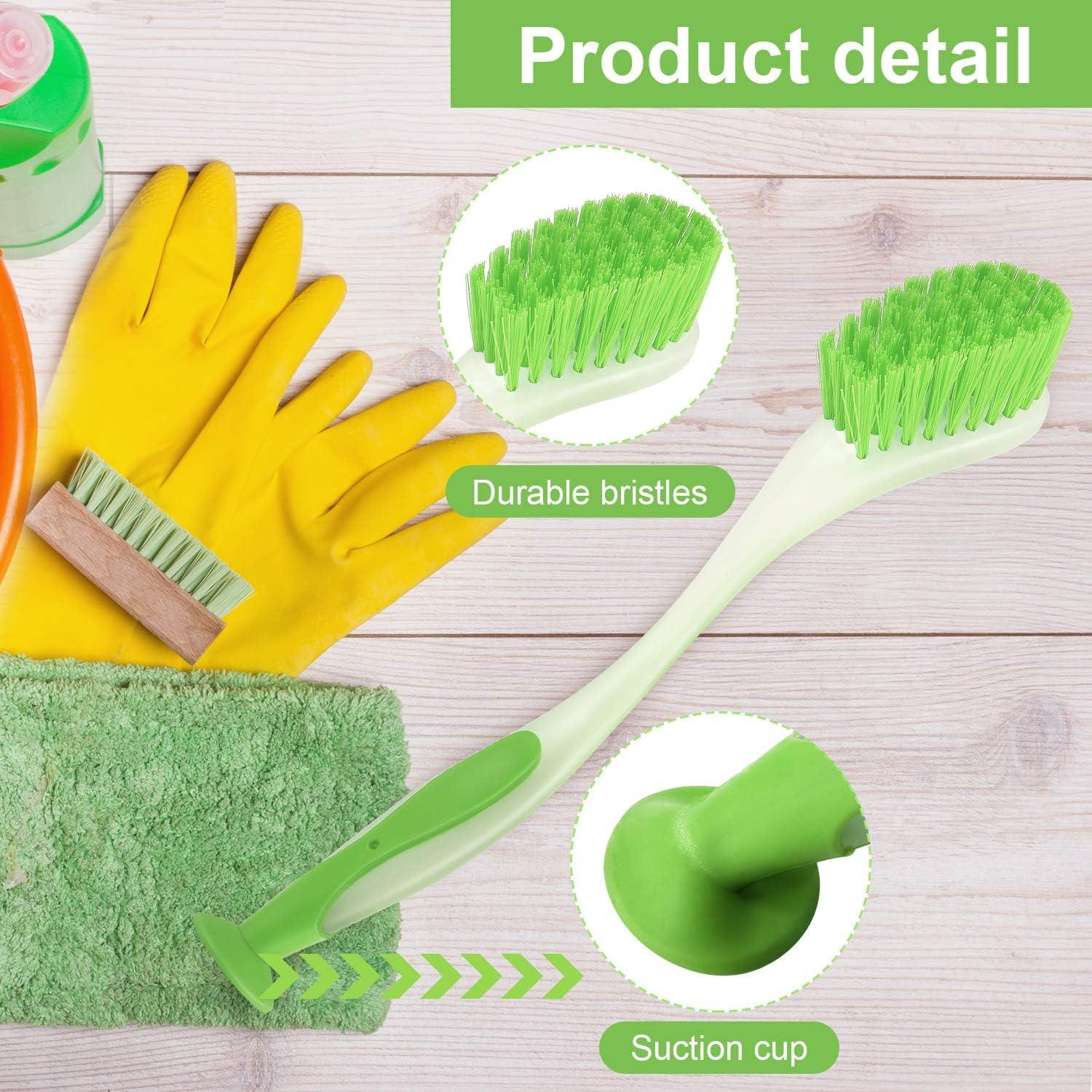 5 Cepillos de Lavado de Platos Boao con Mango Largo y Ventosa