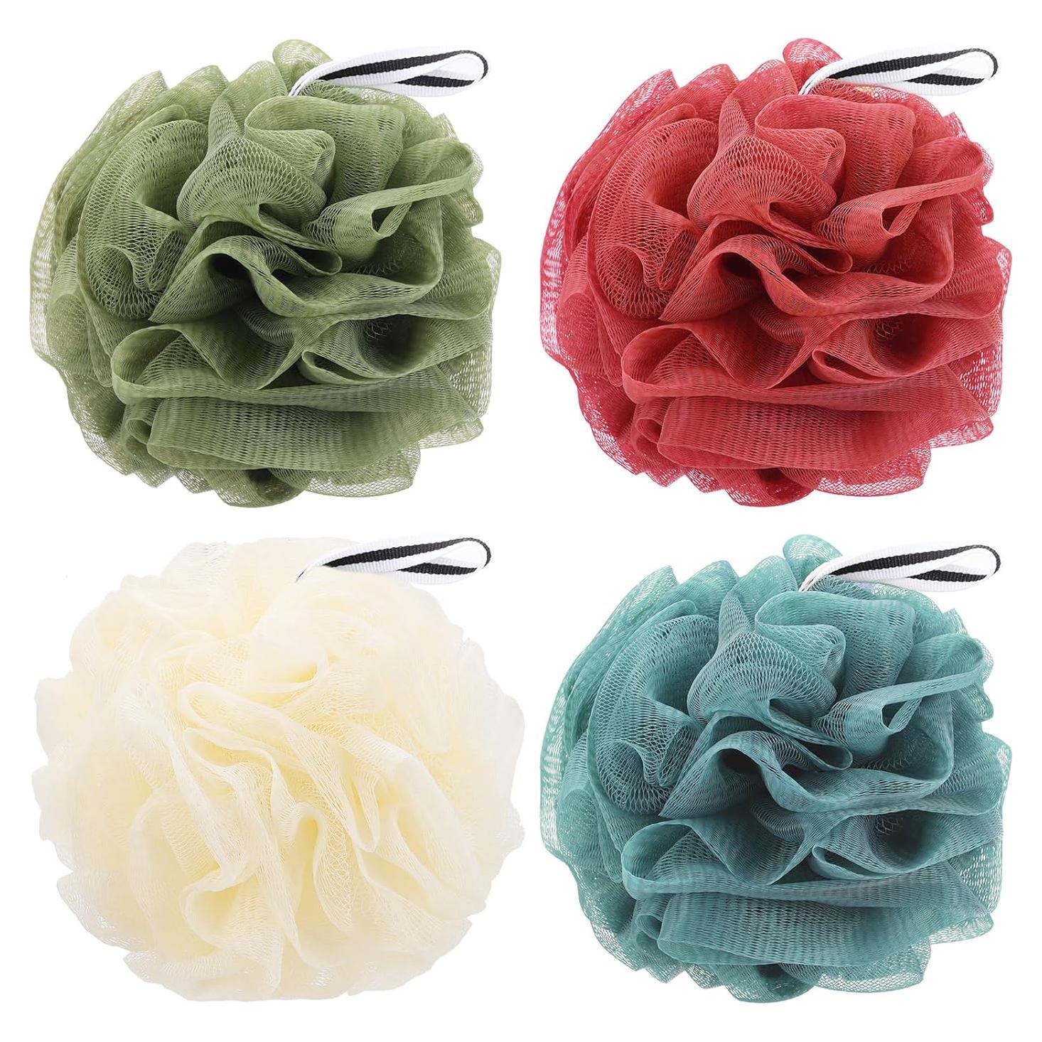Paquete de 4 esponjas de baño Loofah Tbestmax - Exfoliantes