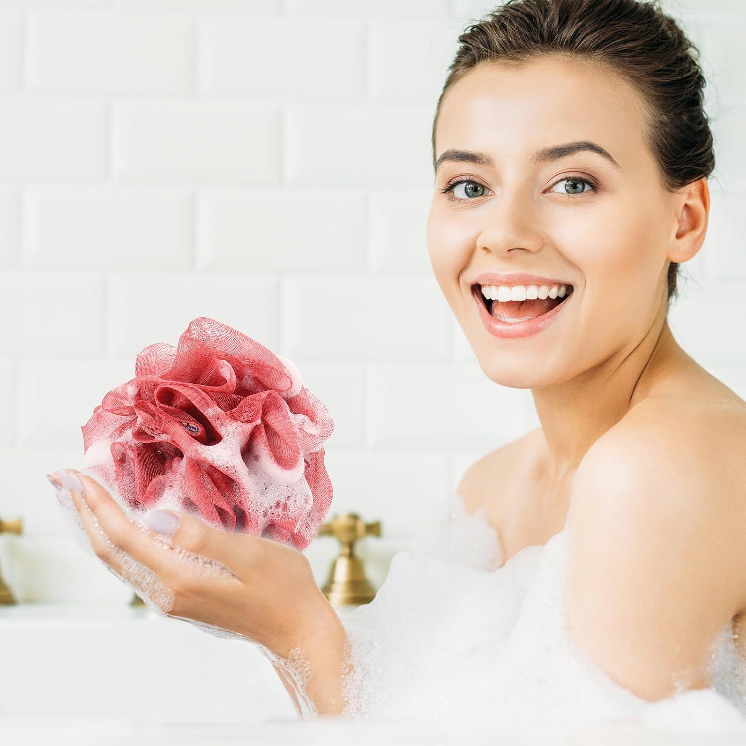 Paquete de 4 esponjas de baño Loofah Tbestmax - Exfoliantes