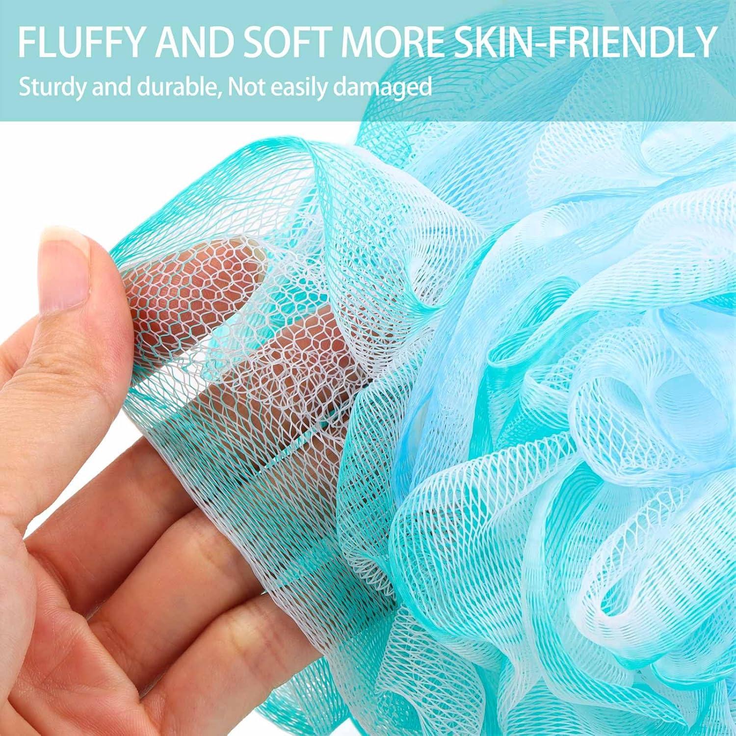 Esponjas de Ducha Exfoliantes BTYMS - Paquete de 6 Colores