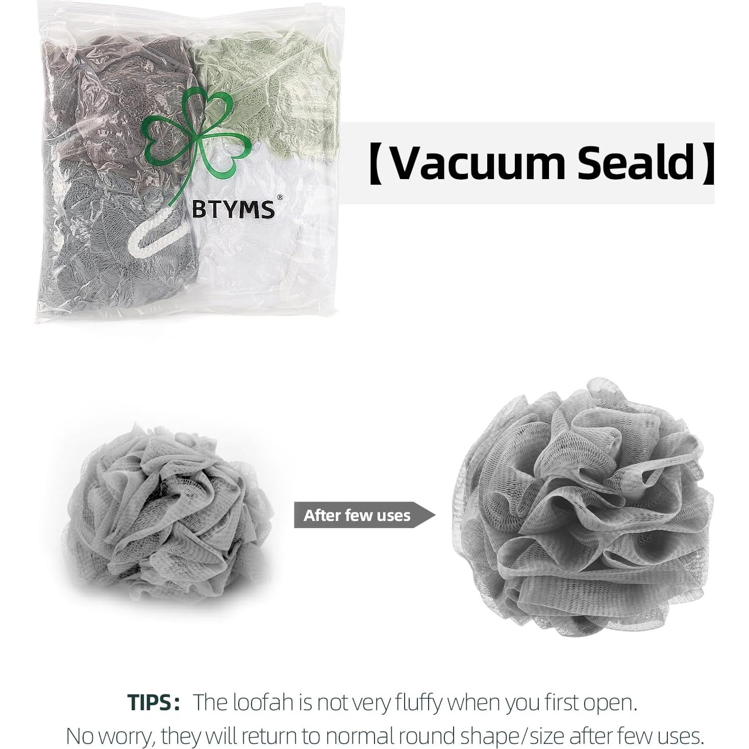 Esponjas de Ducha Exfoliantes BTYMS - Paquete de 6 Colores