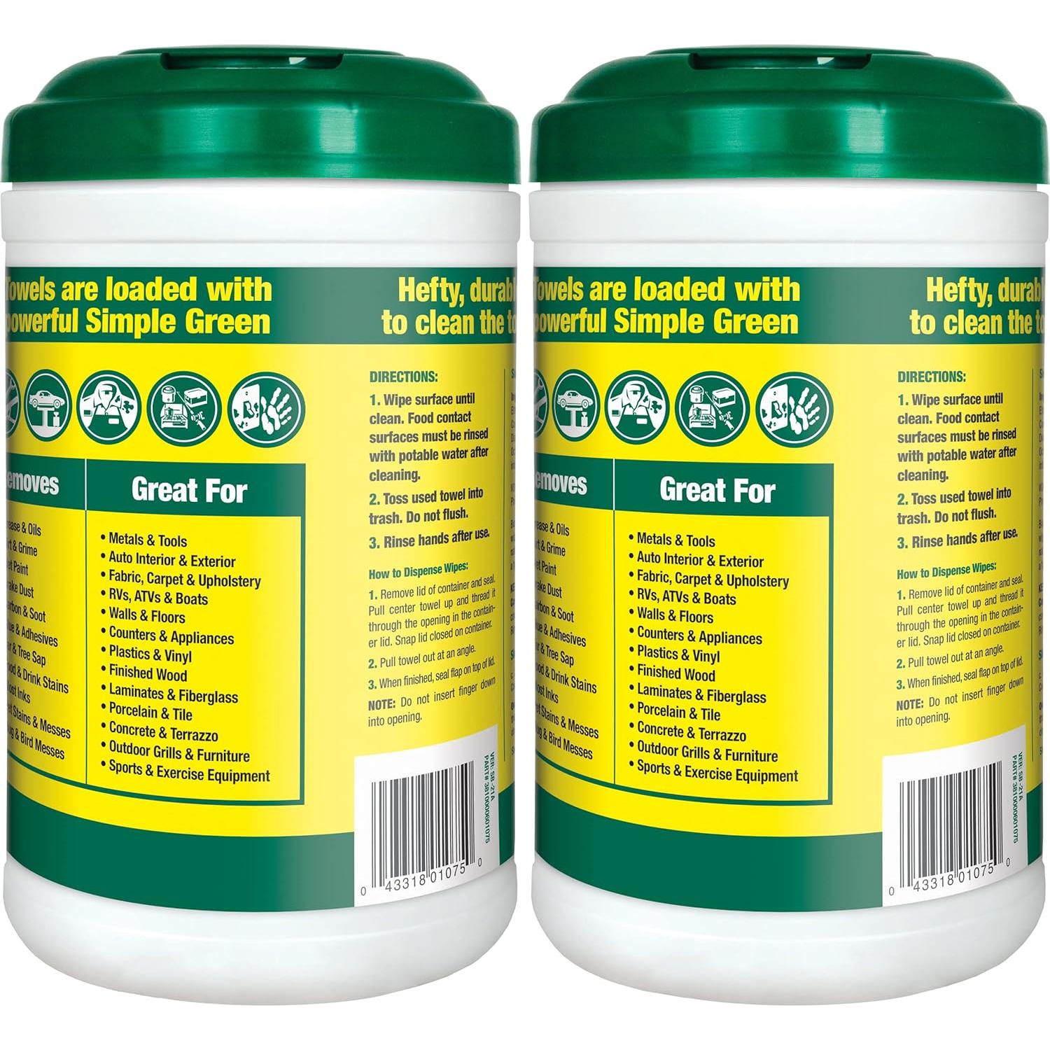 Toallas de limpieza profesional Simple Green 75 unidades