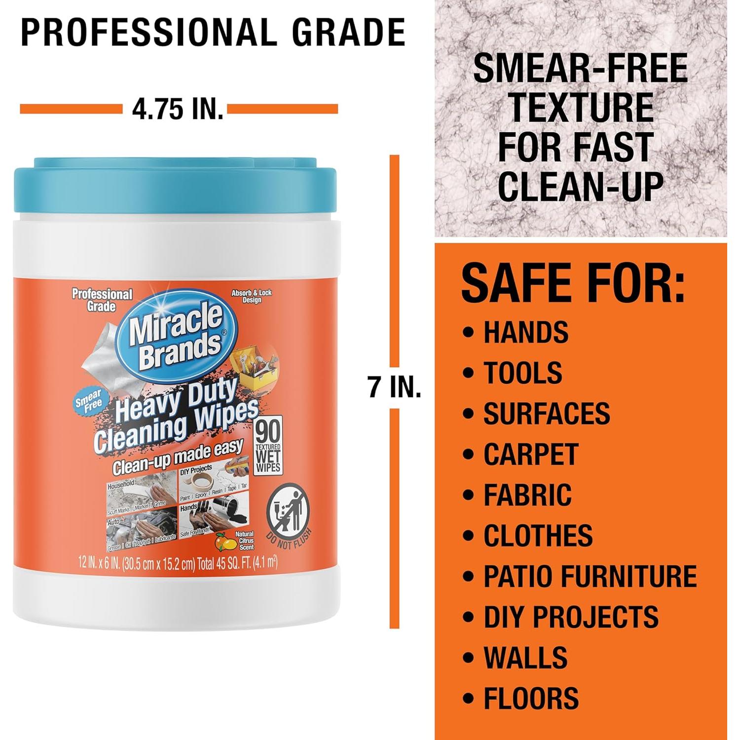 Toallitas Milagrosas de Limpieza Pesada 90 Unidades - Multiusos