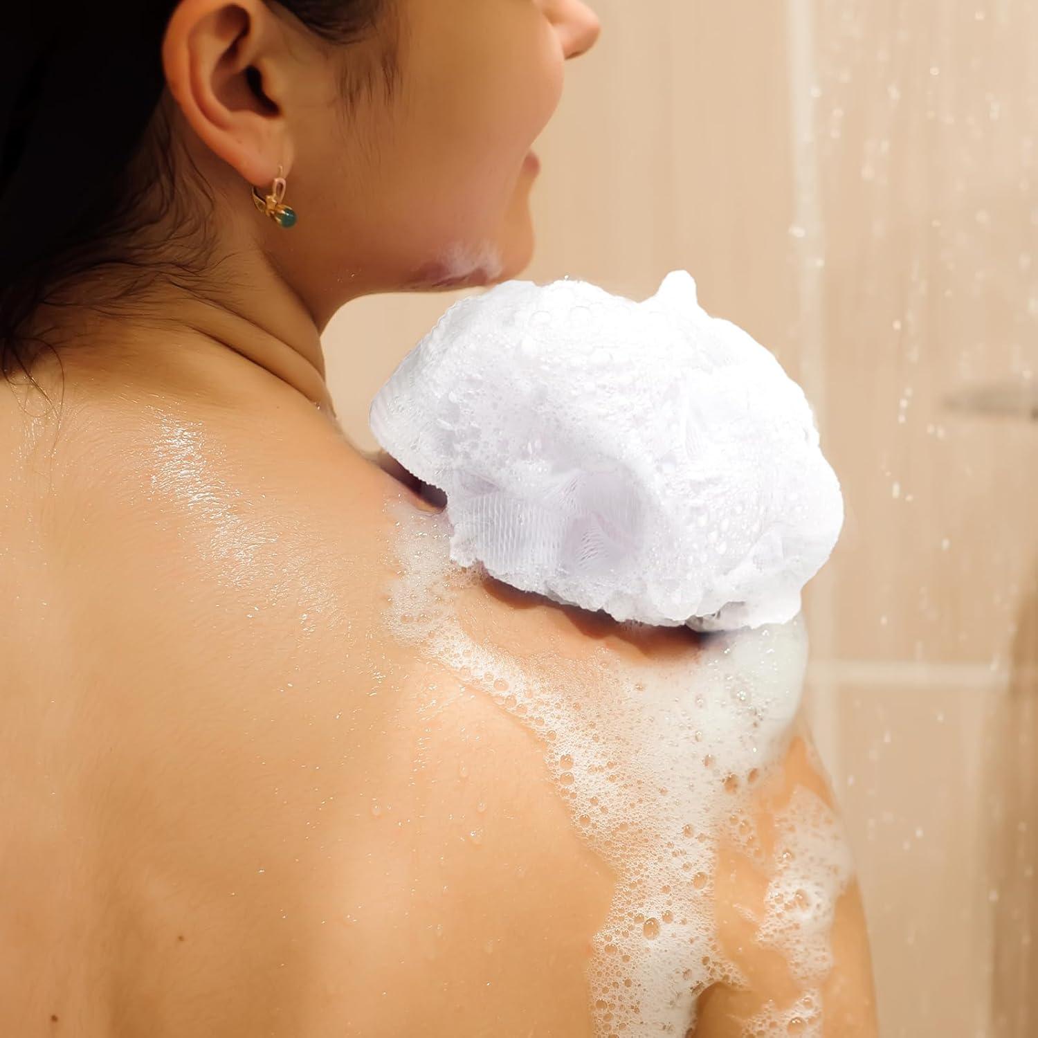 12 Lufas de Viaje Funnymoom con Estuche Blanco 25g