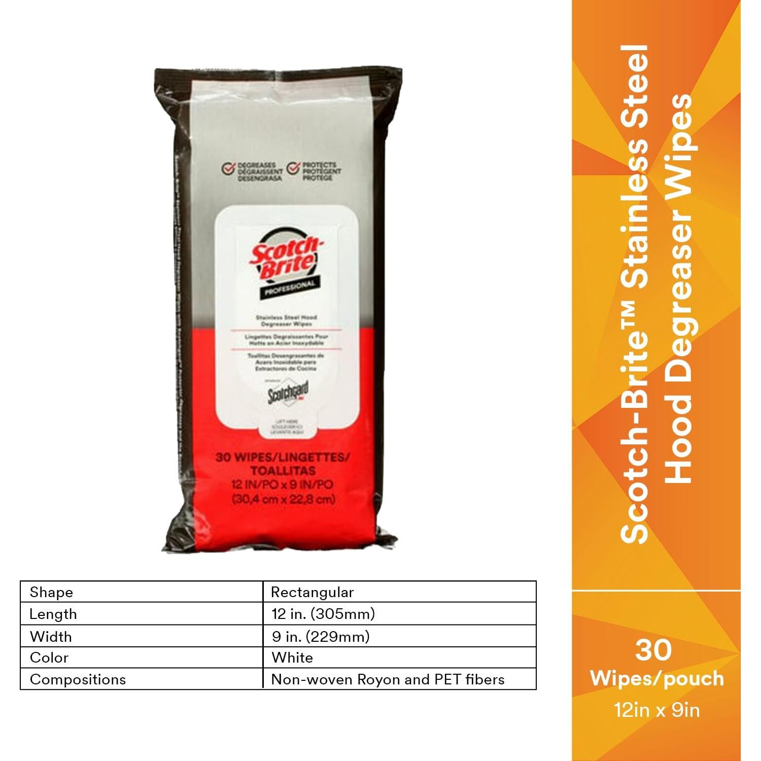 Toallitas Desengrasantes Scotch-Brite 3M con Protector Scotchgard 30.48x22.86cm