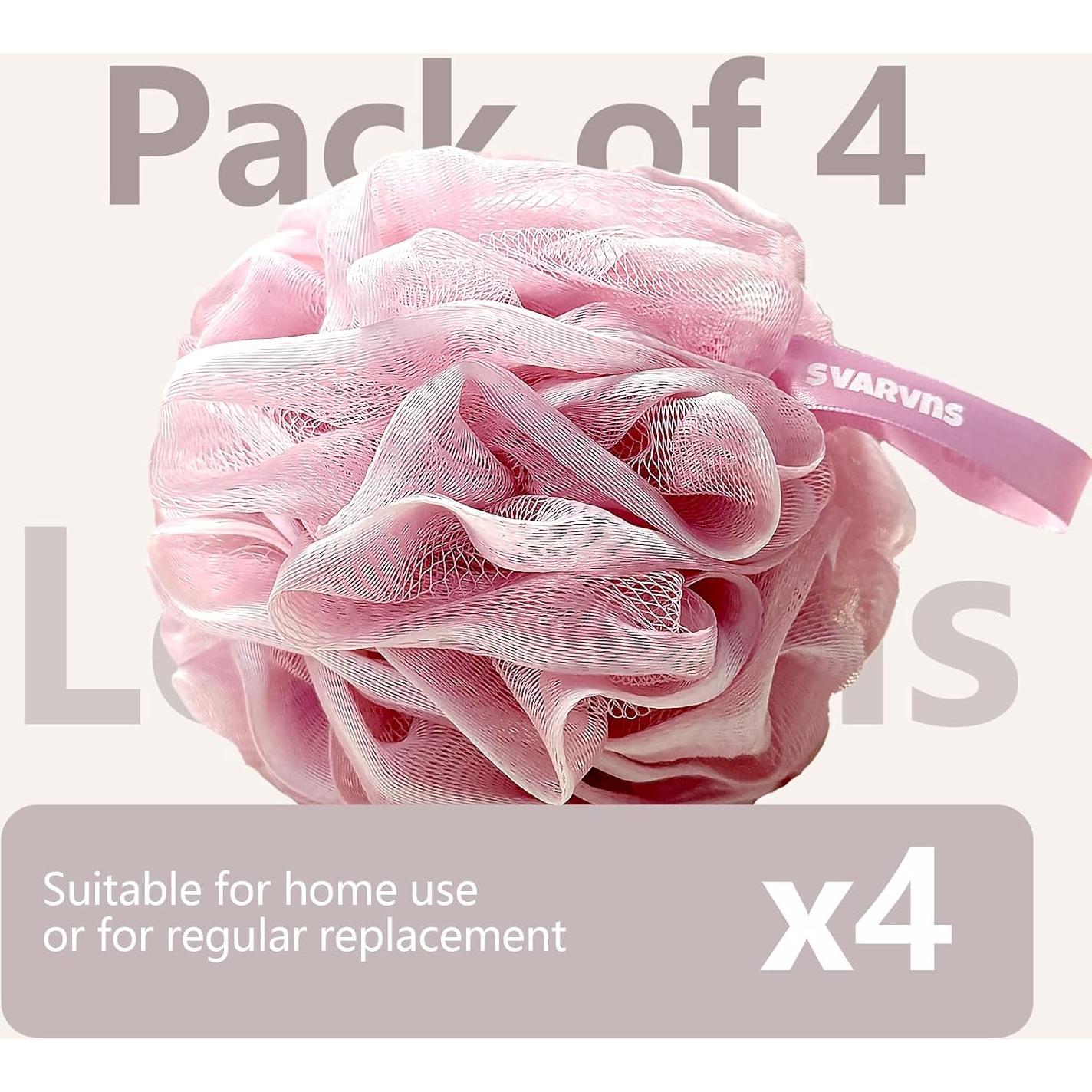 Esponjas de Lufa Svarvns - Paquete de 4 Grandes 75g - Exfoliación Suave