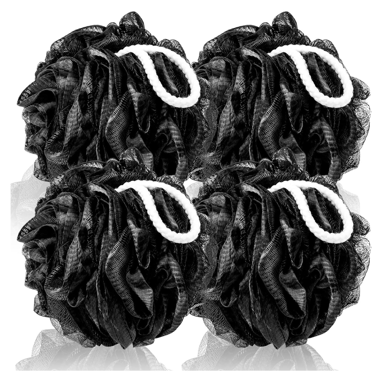 Esponja de Lufa XXL MTDLYICE 100g 4 Piezas Negra Exfoliante