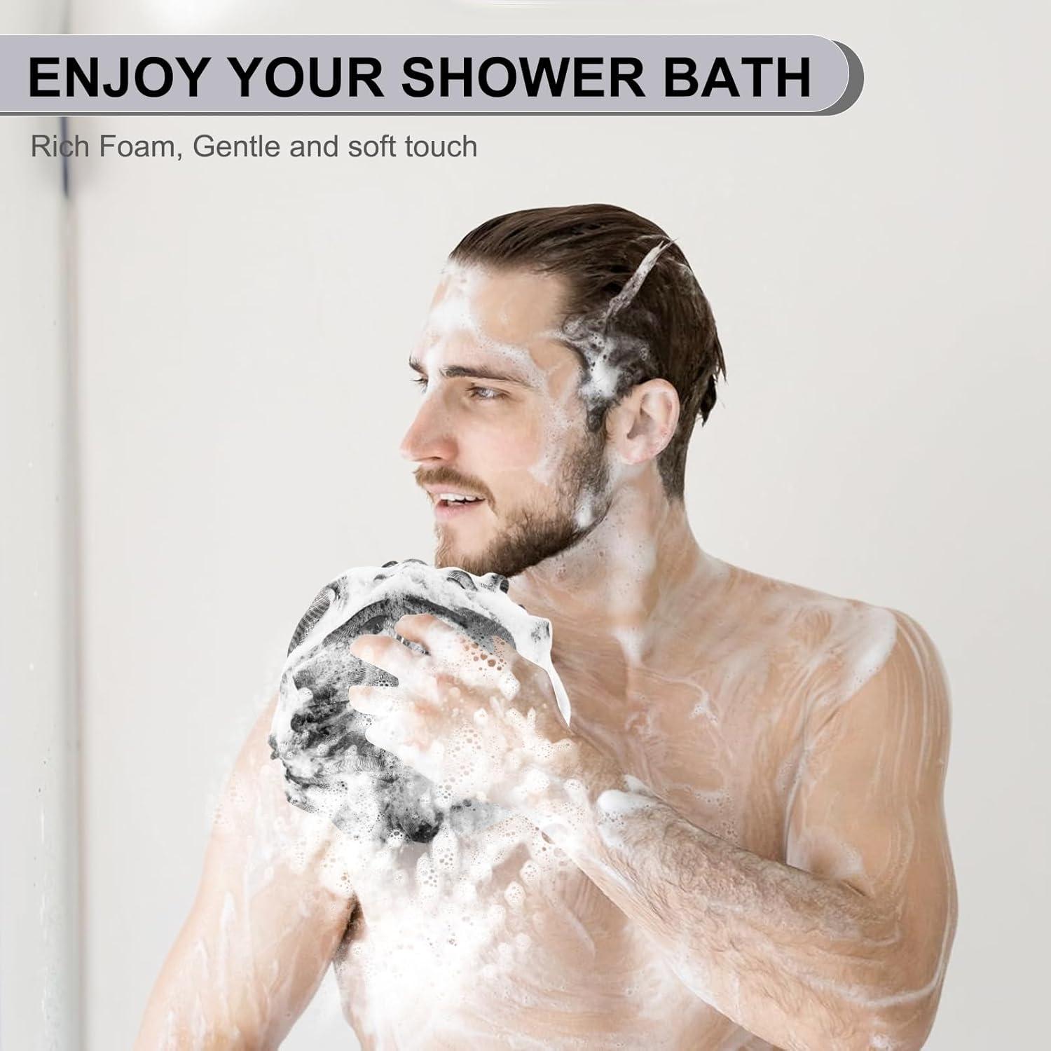 Esponja de Lufa XXL MTDLYICE 100g 4 Piezas Negra Exfoliante