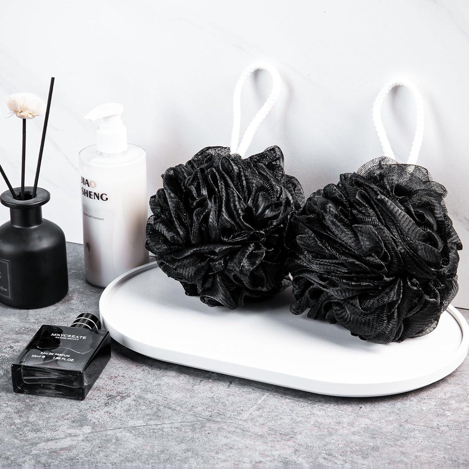 Esponja de Lufa XXL MTDLYICE 100g 4 Piezas Negra Exfoliante