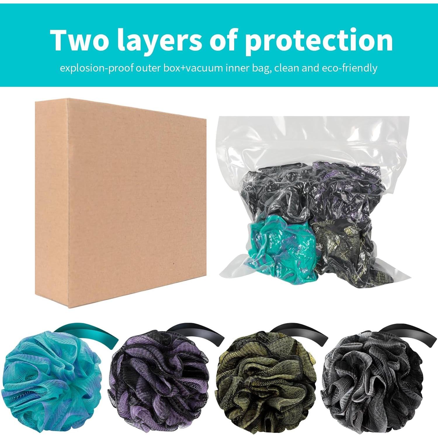 Esponja de Ducha Loofah BCKENEY - Paquete de 4 Unidades 60g