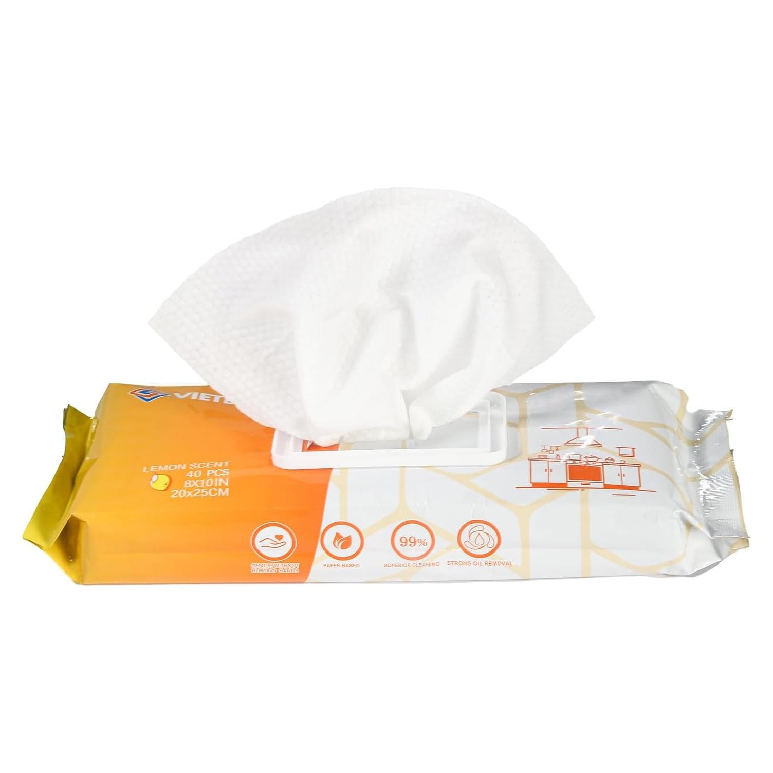 Toallitas de limpieza VIETDAI XL 40 unidades aroma limón