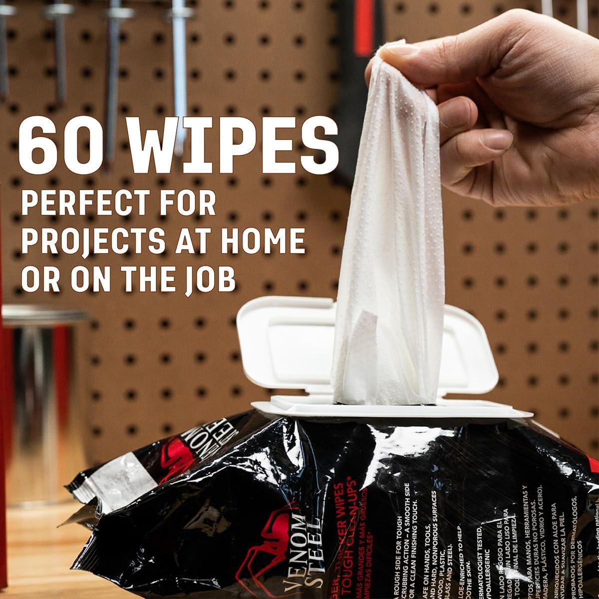 Toallitas de Taller Venom Steel 60 Unidades 20x30 cm
