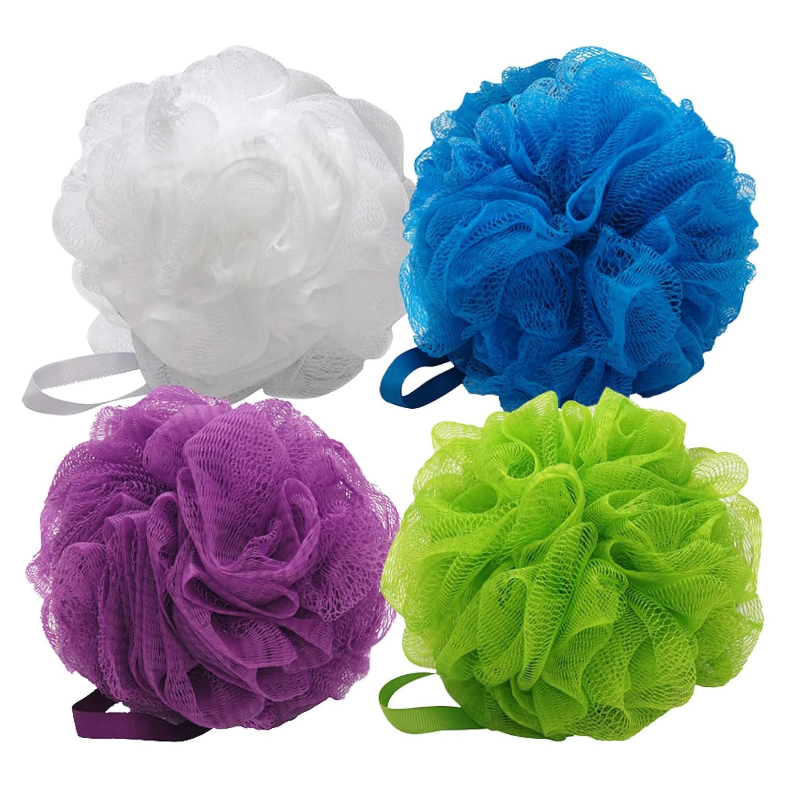 Esponja de Baño de Malla Aquasentials Multicolor - Paquete de 4