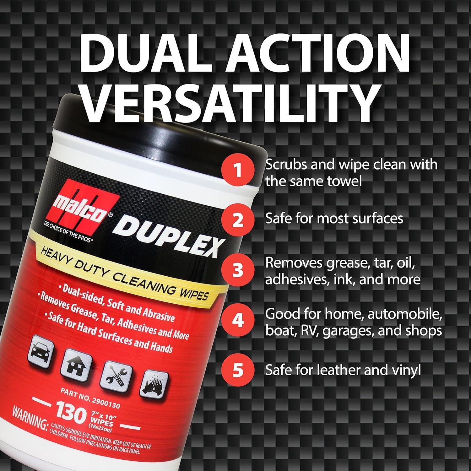 Toallitas de limpieza Malco Duplex Heavy Duty 130 unidades