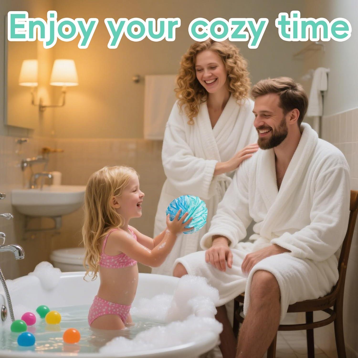 Set de 4 Esponjas de Baño Suaves LCZL XL 75g para Ducha