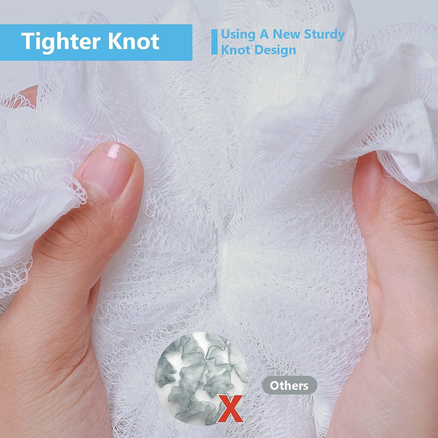 Esponja de Baño Lufa Grande VANZAVANZU Set de 4 Blancas 80g