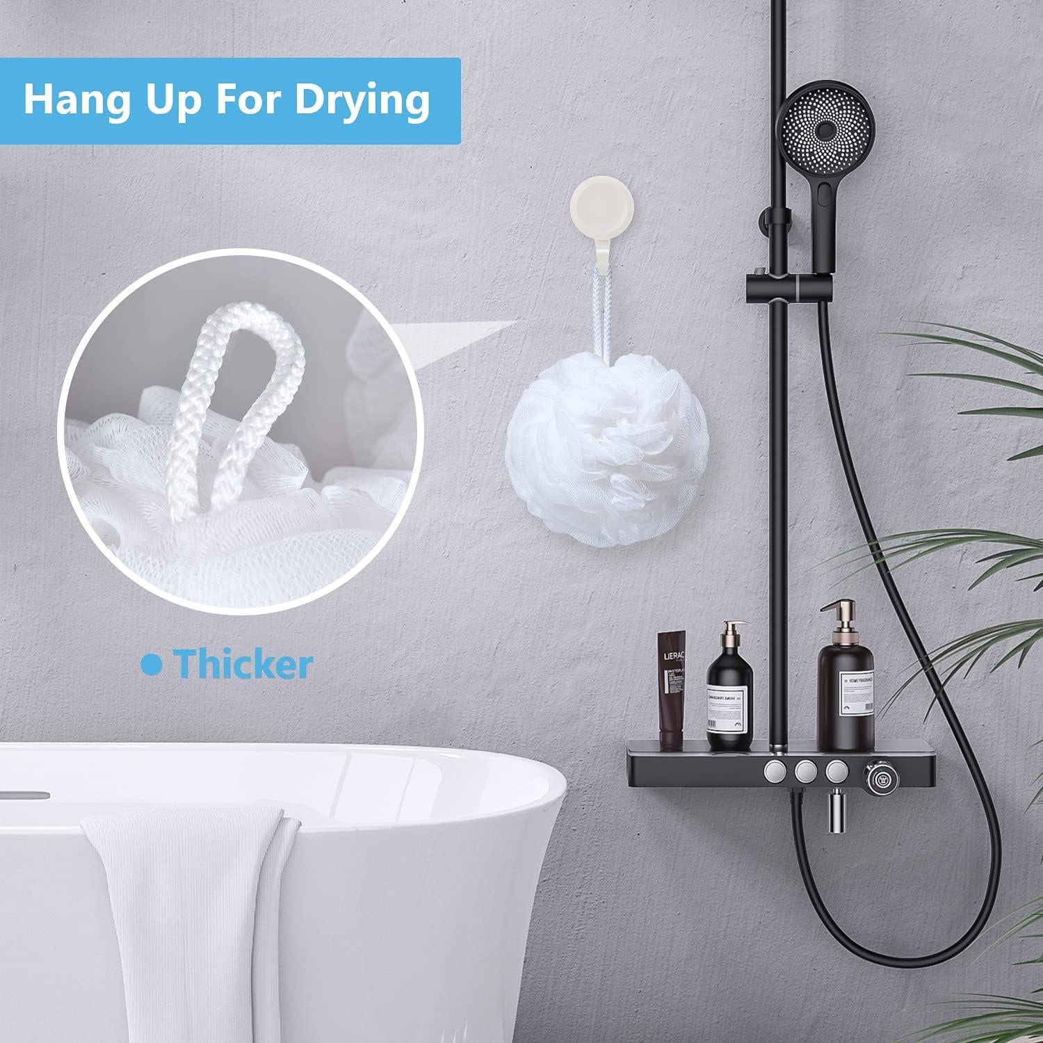 Esponja de Baño Lufa Grande VANZAVANZU Set de 4 Blancas 80g