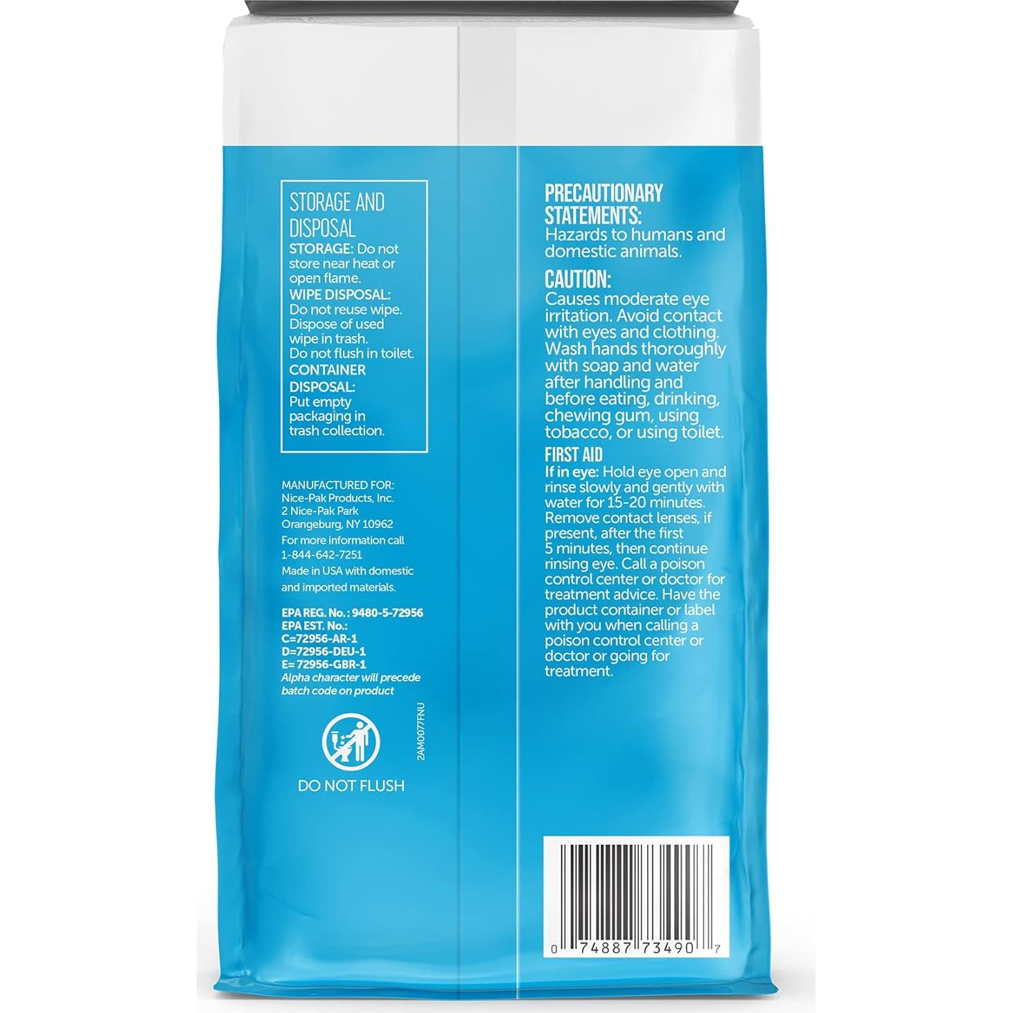 Toallitas Desinfectantes Nice 'N Clean 304 Unidades - Aroma Limón