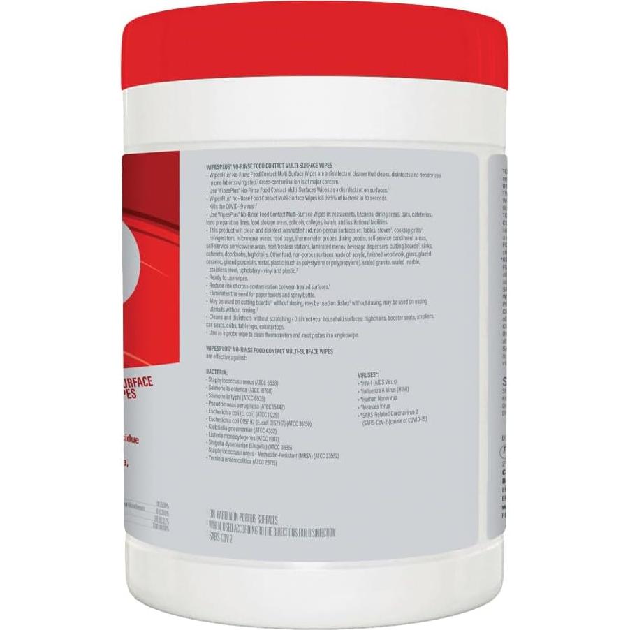 Toallitas Sin Enjuague WipesPlus 100 Unidades Multi-Superficie